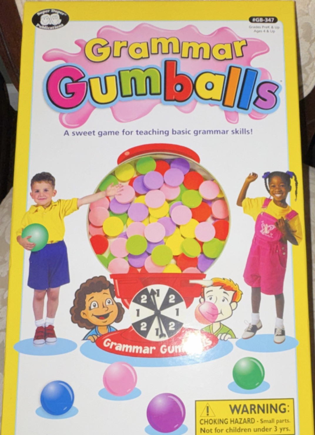 Super Duper Publications Grammar Gumballs Game Grammar Ages 4-7 Kids GB-347