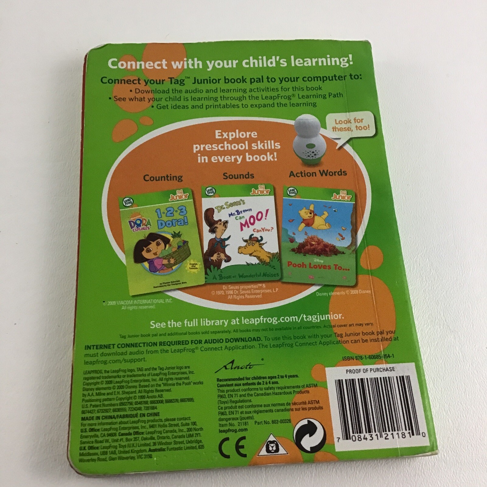 Leap Frog Tag Junior Book Pal Explorer Carry Along Storage Case Travel Bag Dora