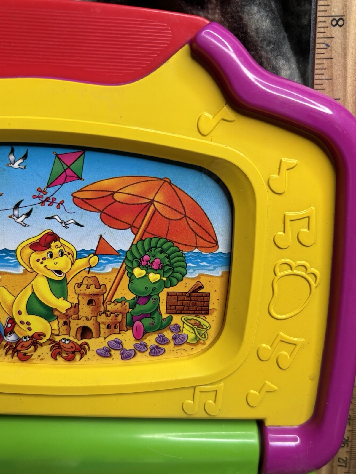 LOOK! BARNEY Laptop Interactive Learning (1) Cartridge 2002 Vintage Toy Portable