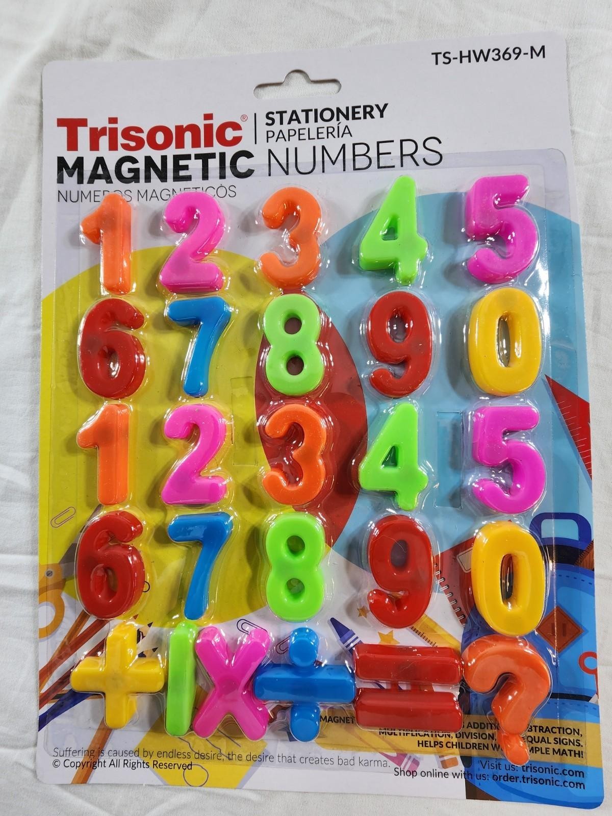 2-Pack Magnetic Numbers & Math Symbols Set 26-Piece Kids Learning Educational…