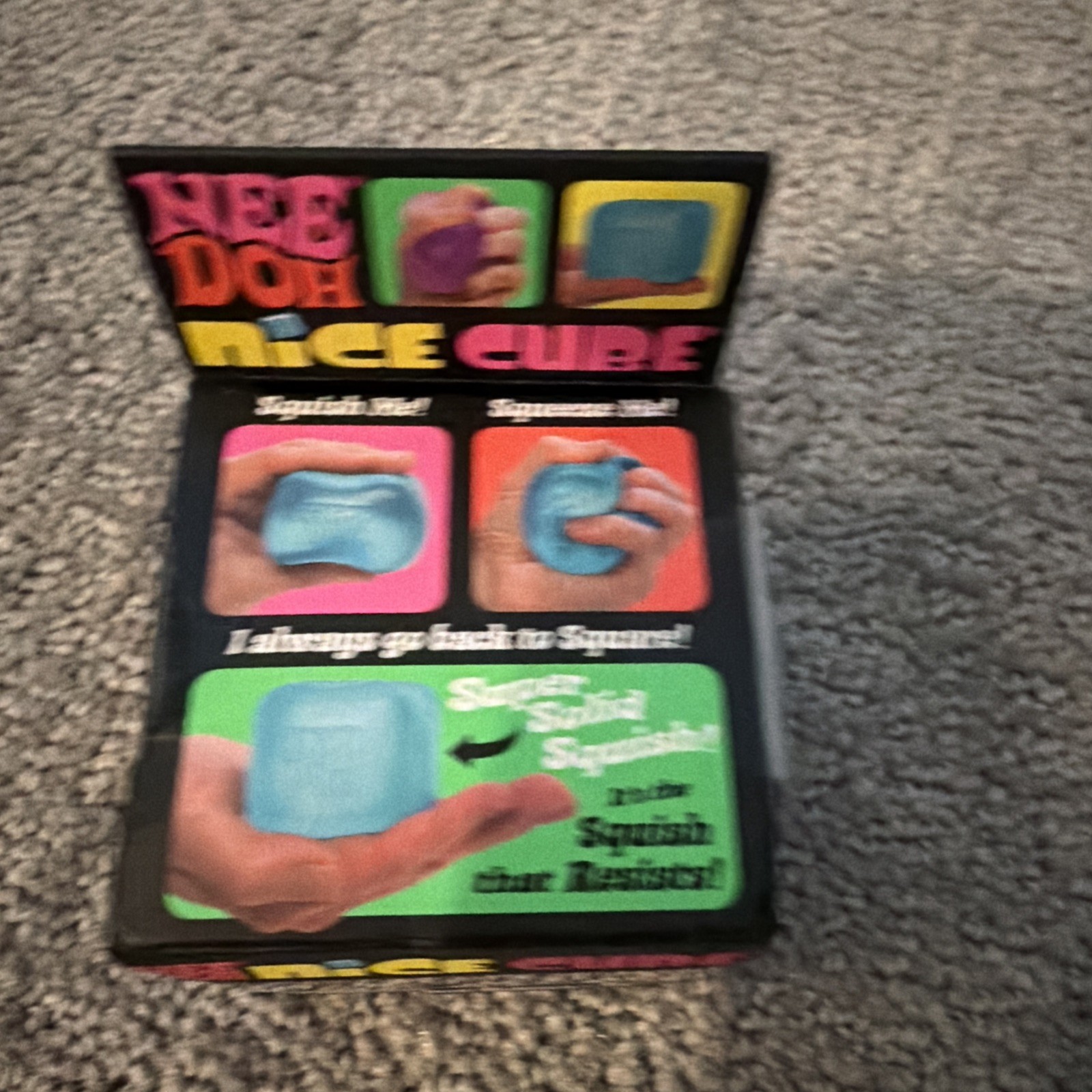 NEW Nee Doh Nice Cube Super Solid Squish Purple Toy, FAST SHIPPING!