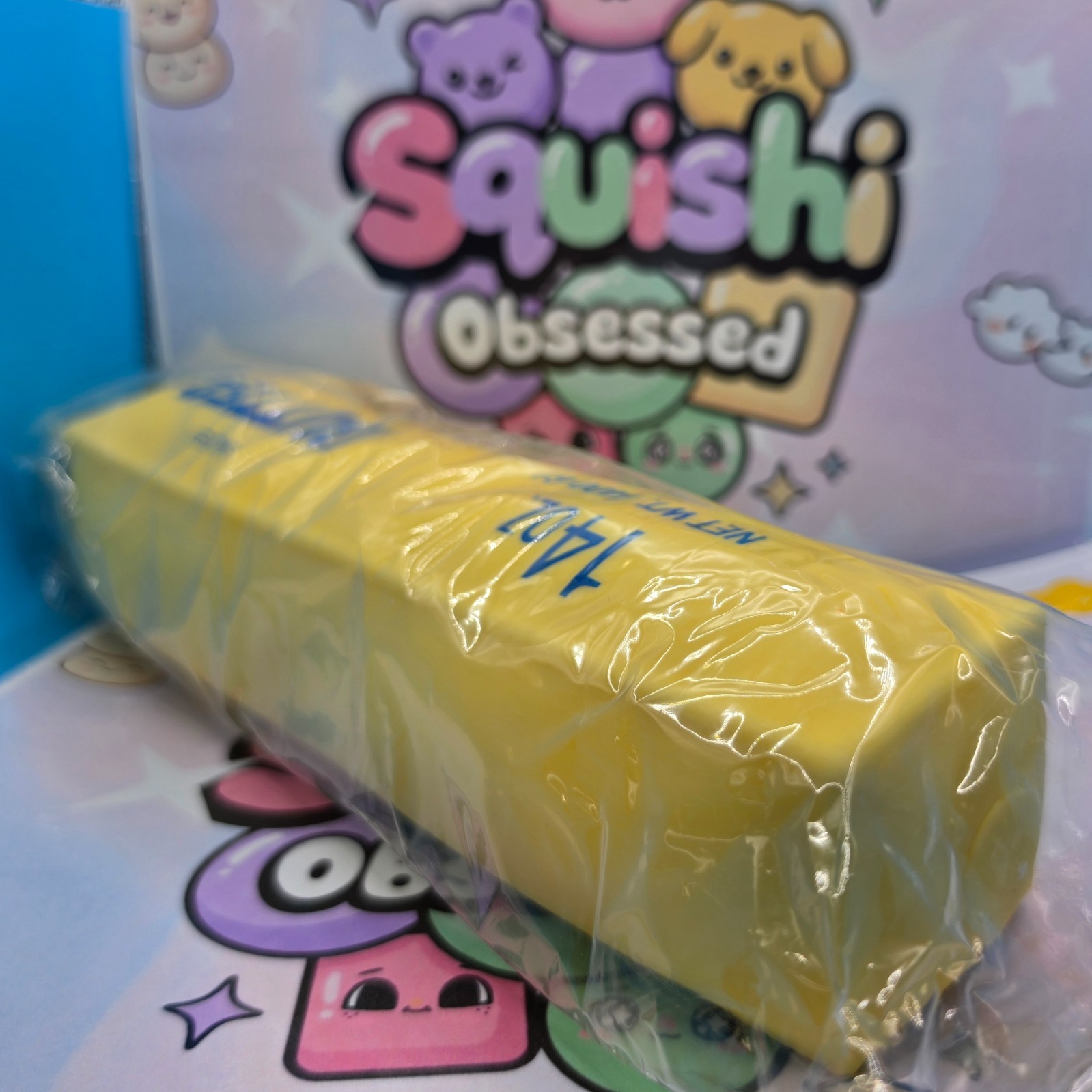 XL JUMBO SQUISHY BUTTER 14oz TOY *9 inches x 2.5 inches* BRAND NEW IN PACKAGING