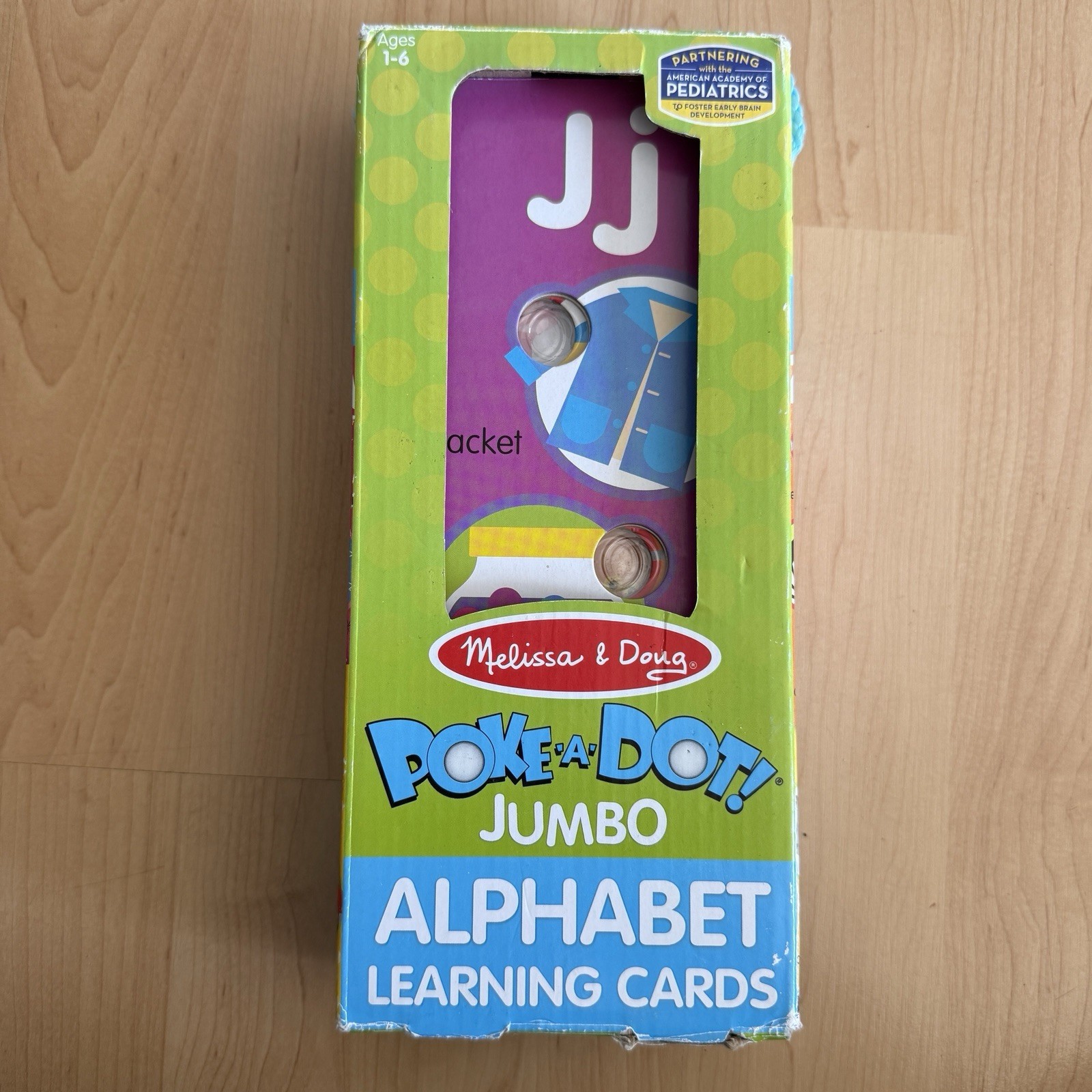 Melissa & Doug POKE A DOT! Double-Sided Jumbo Alphabet Learning Cards, Ages 1-6
