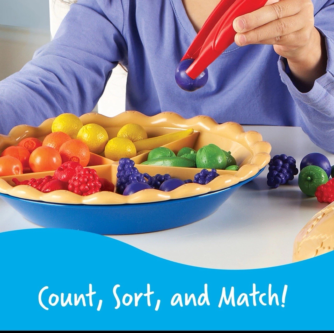 Learning Resources Super Sorting Pie, Fine Motor Toy, Play Food, Ages 3 and Up