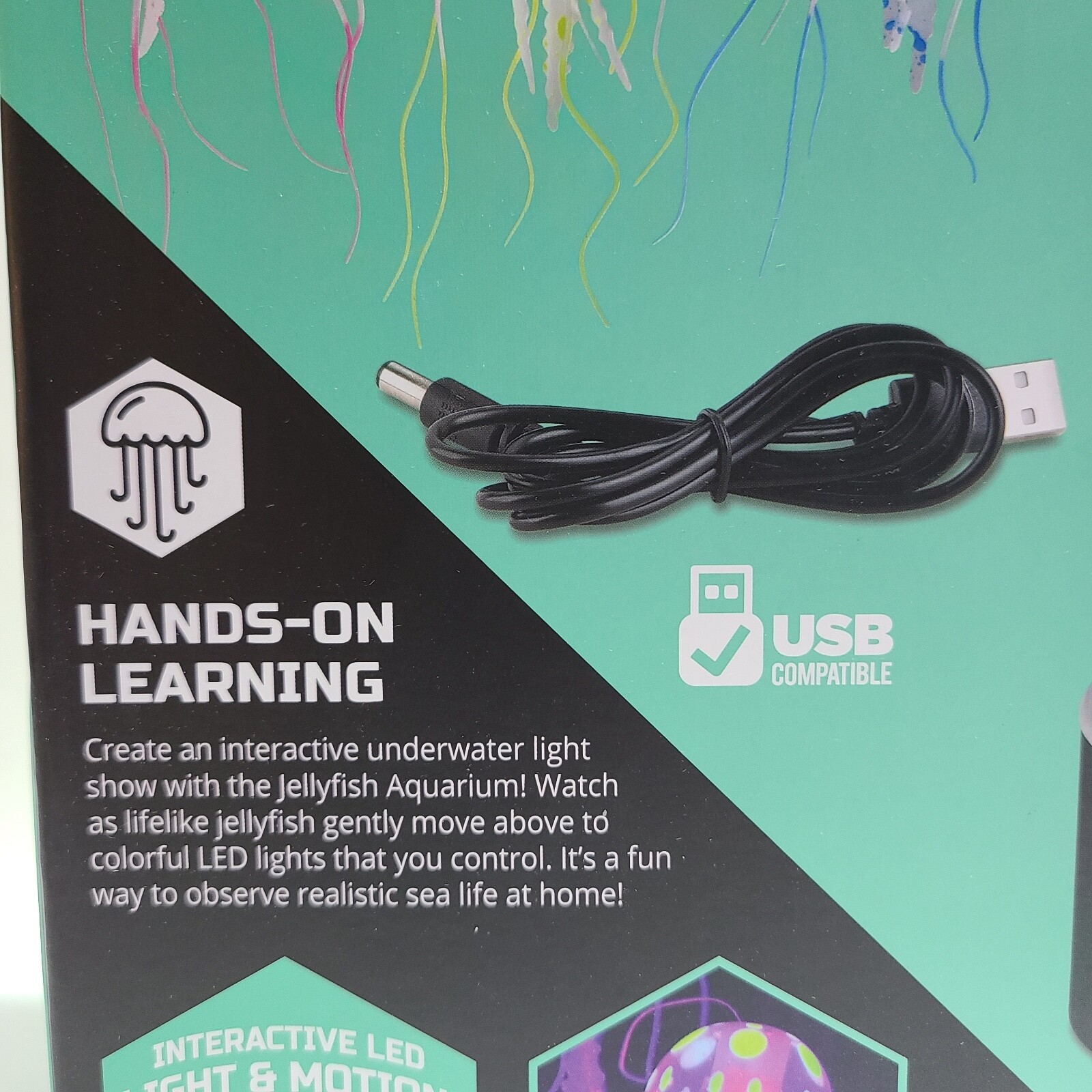 Discovery Mindblown • Jellyfish Aquarium w/Color Morphing Light & Remote Control
