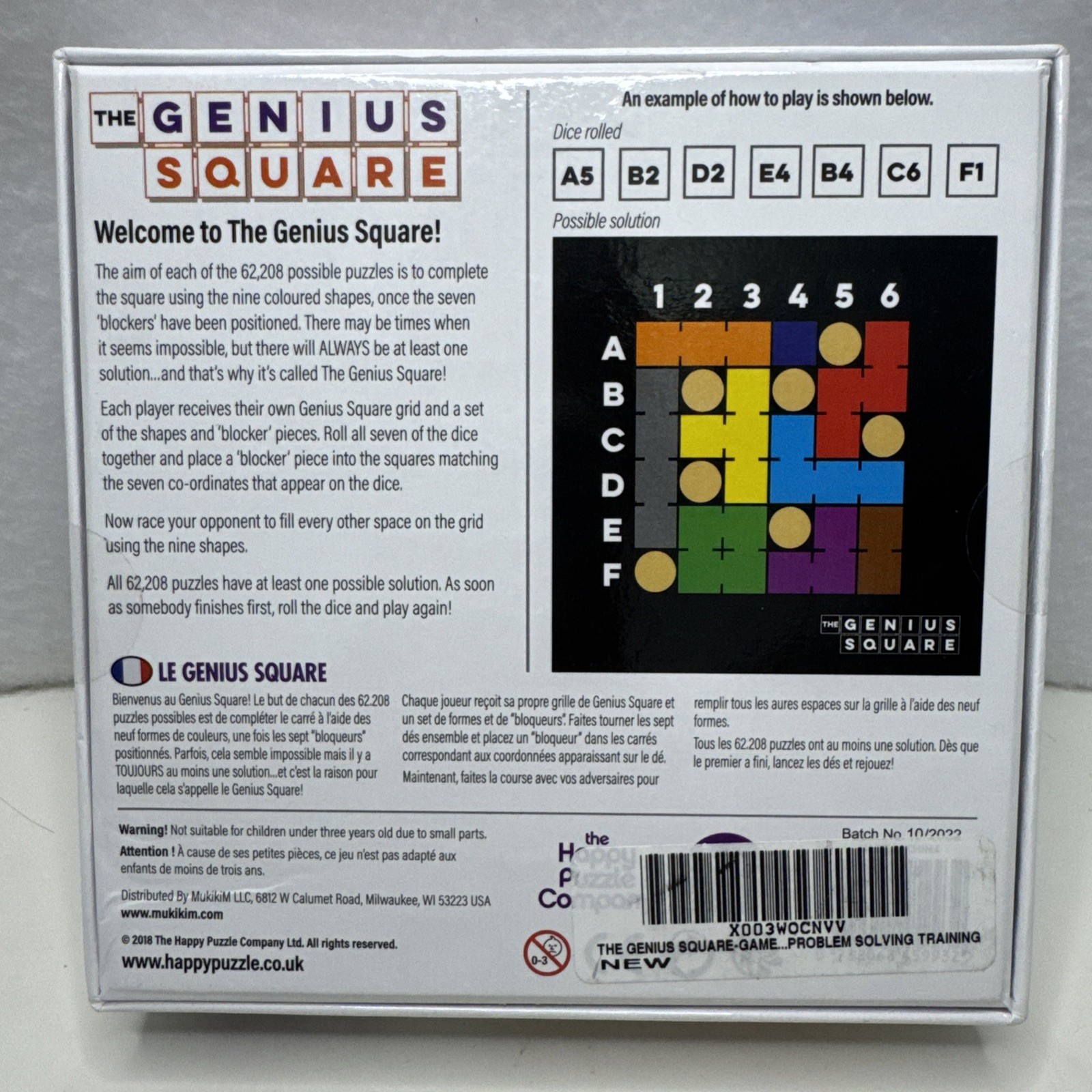 The Genius Square STEM Puzzle Game Happy Puzzle Company 2018 Sealed
