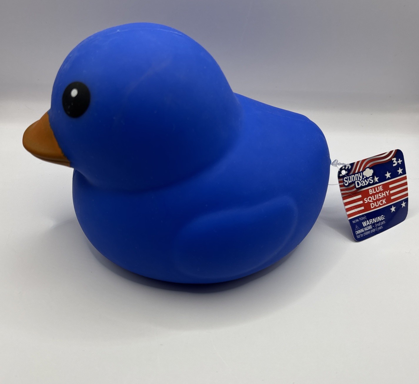 Sunny Days Jumbo Squeezy Duck – Blue Squishy Toy, Stress Relief Sensory Fun