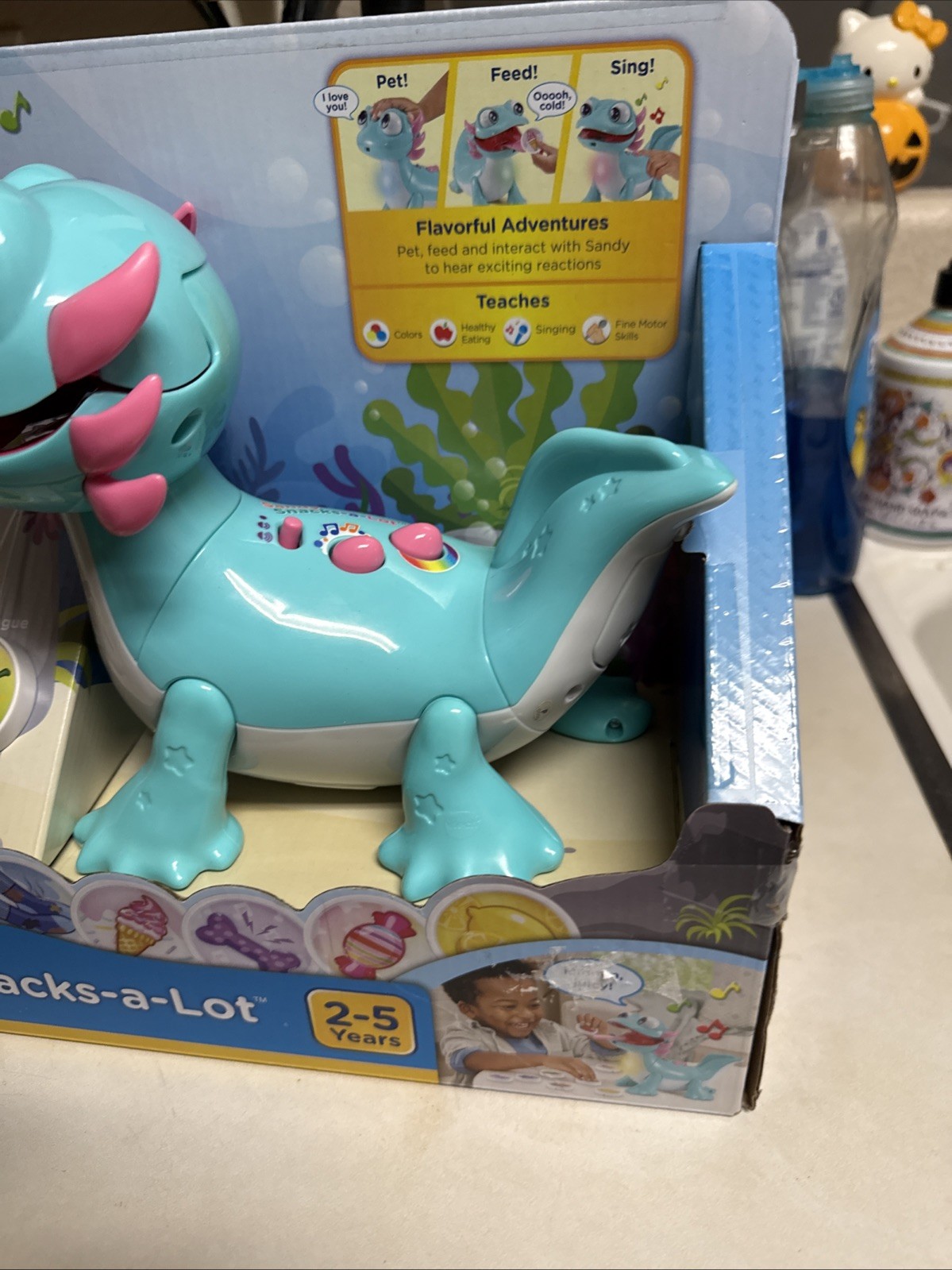 VTech Sandy Snacks-a-Lot Electronic Talking Interactive Axolotl Pet NIB