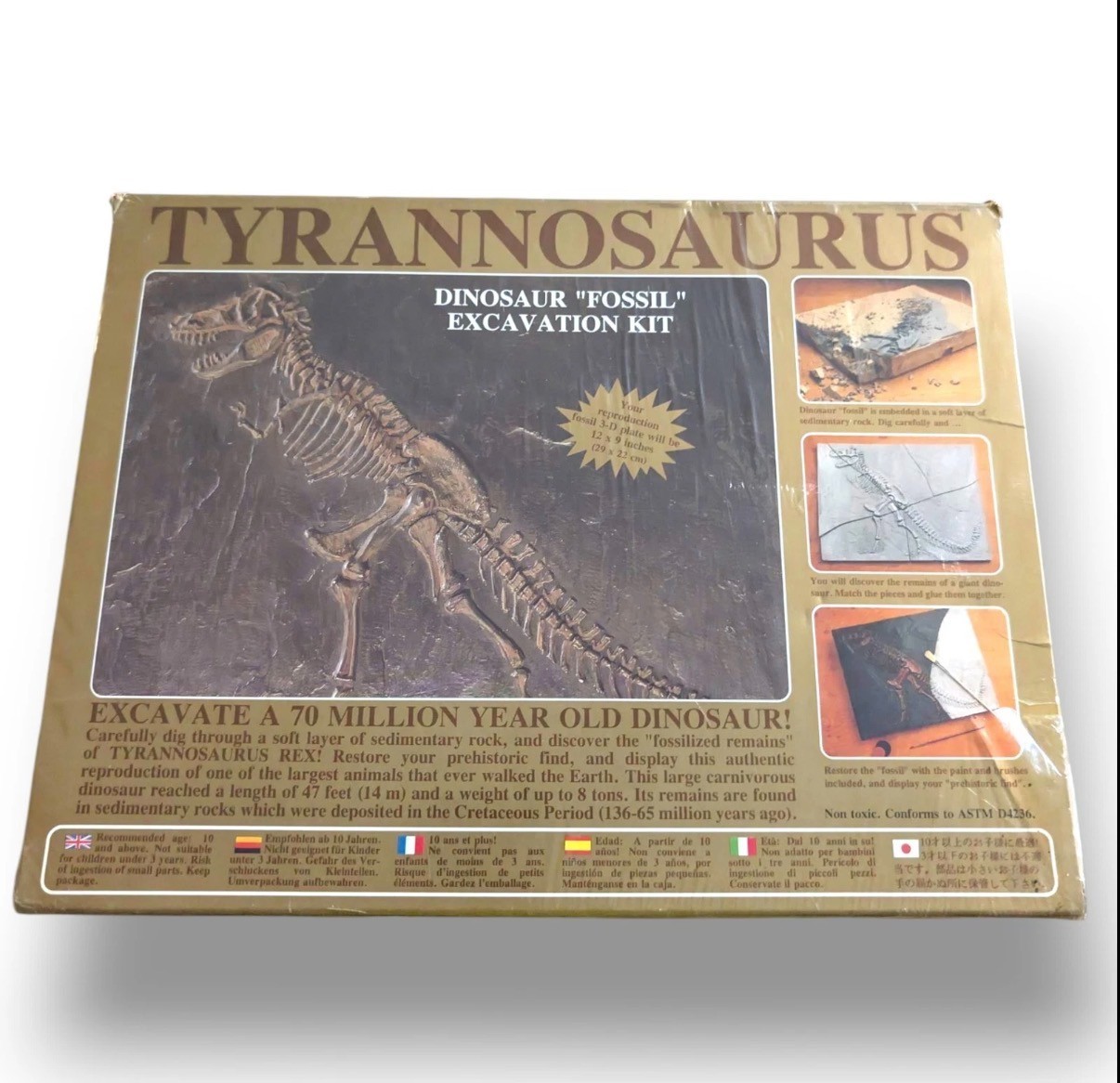 NEW 1997 Tyrannosaurus T-Rex Dinosaur Fossil Excavation Kit Toy Science Dig Set