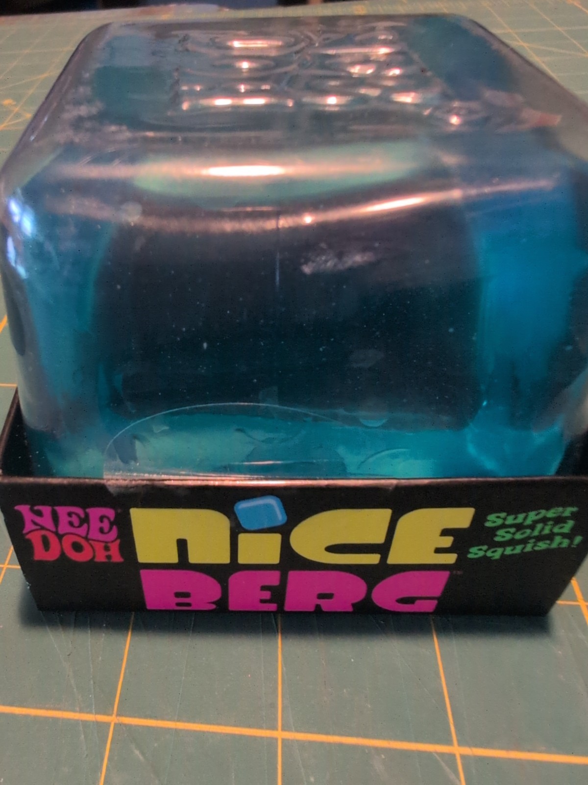 NeeDoh Nice Berg Blue XL Giant Nee Doh Niceberg Solid Squish Cube Ice Block
