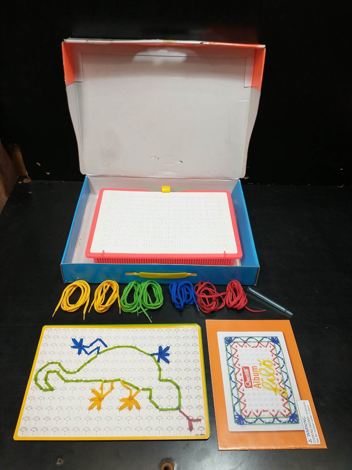*INCOMPLETE* Quercetti Filo Lacing Board Italy kids Fine Motor Skills 2009 0570