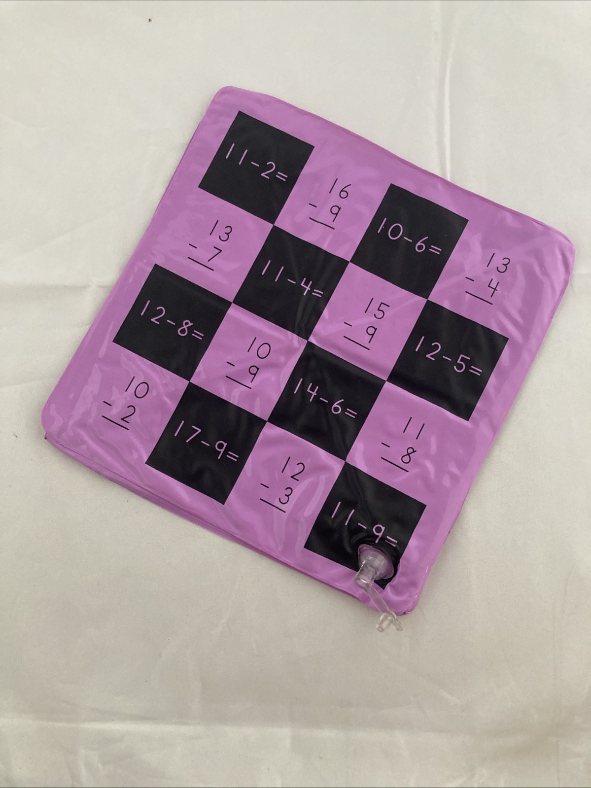 2 Carson-Dellosa Inflatable Quiz Cubes Subtraction 8″ Grades 1-2 New