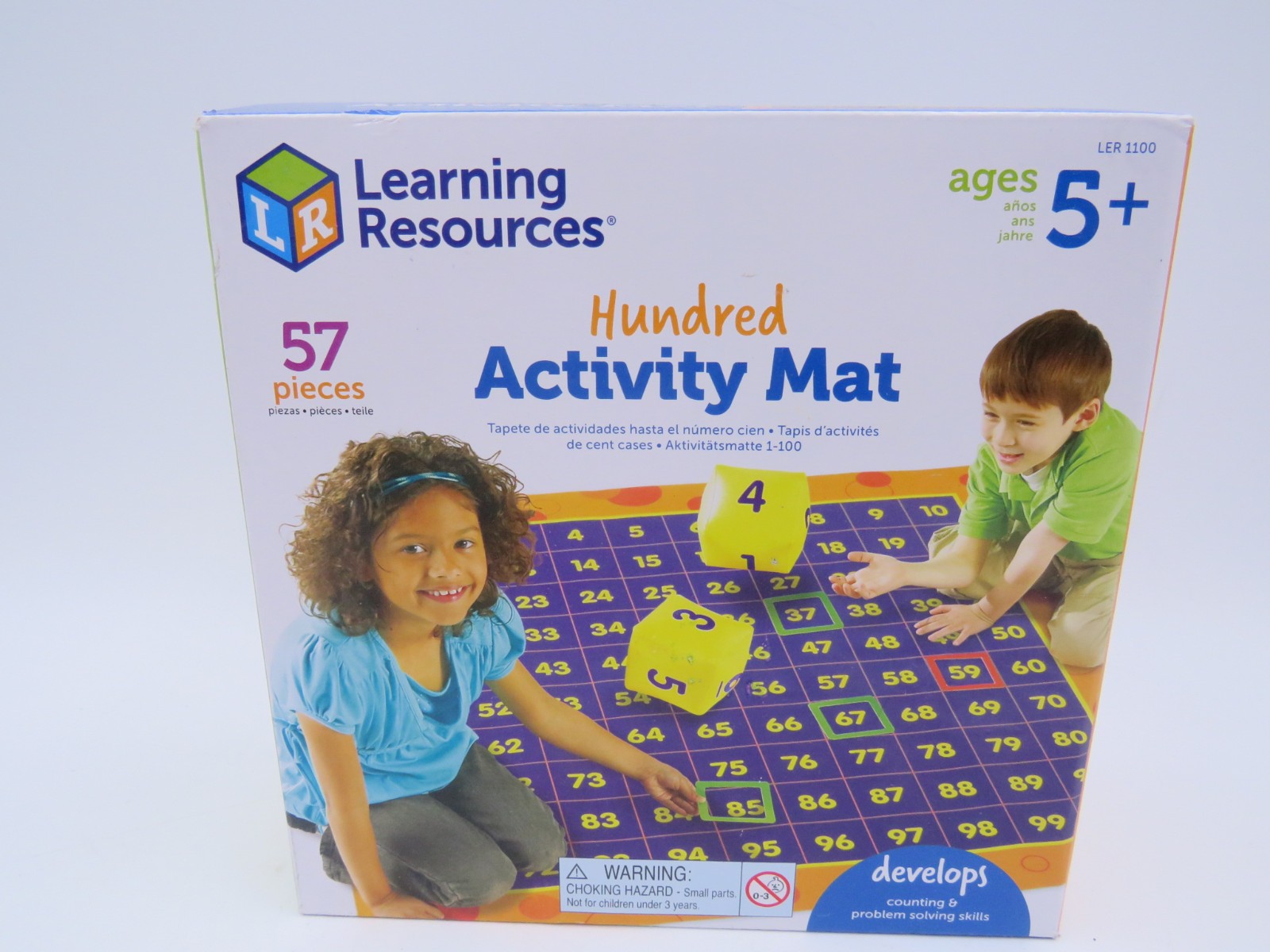 Learning Resources Hundred Activity Mat 57 Pieces Ages 5+ Math Learning NEW