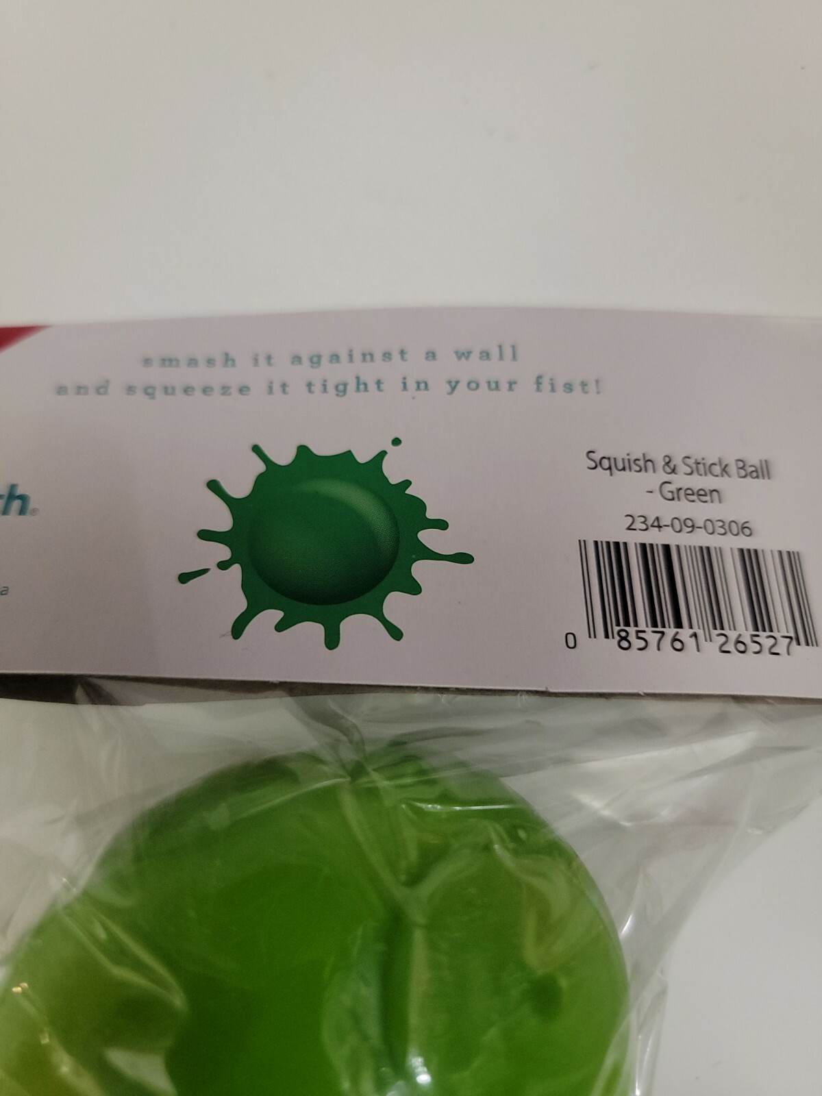 SMOOSH-IT squish & stick ball Great Party Favors and stress ball Green