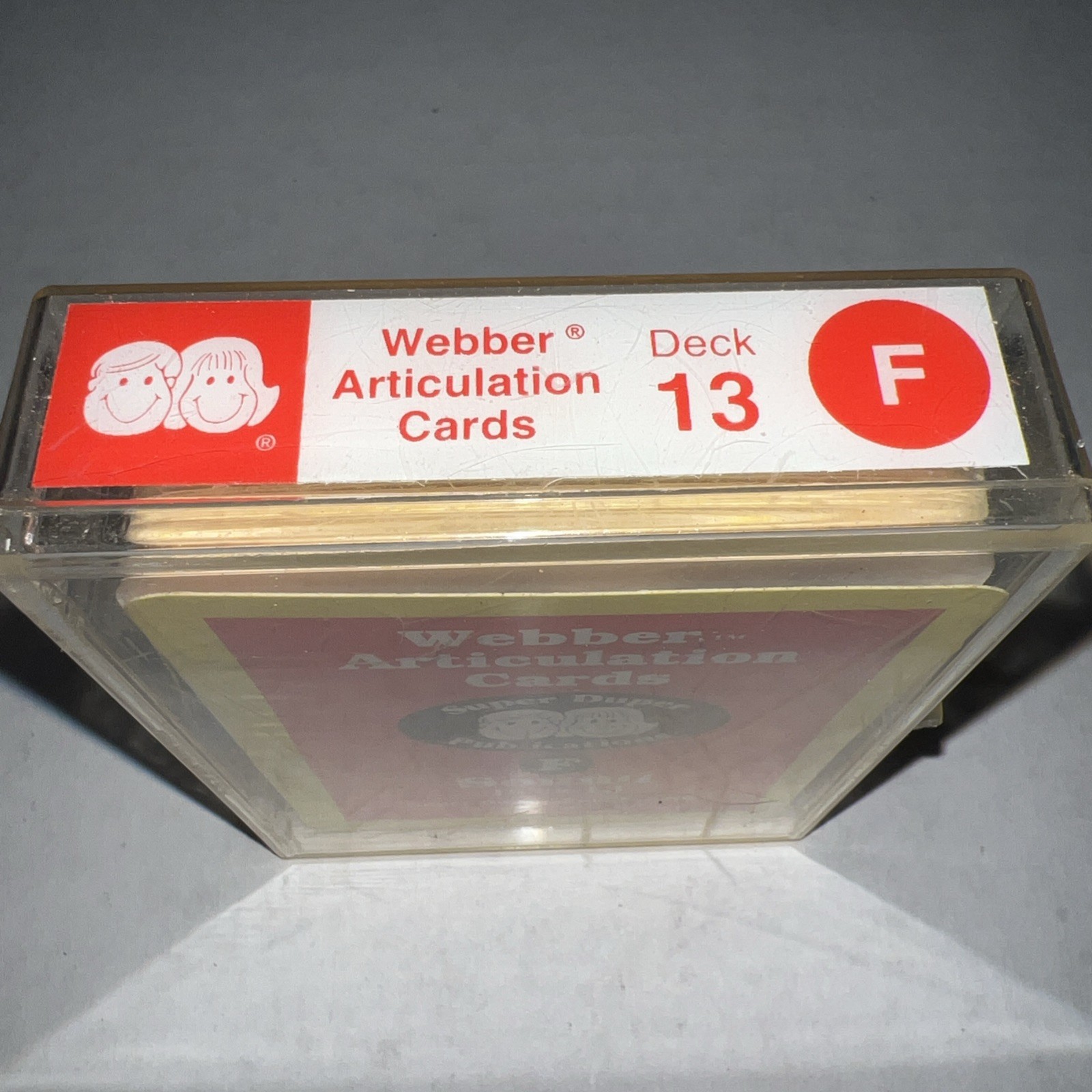1998 Webber Articulation Cards Deck 13- “F” Sound Incomplete 52 Cards w/Case