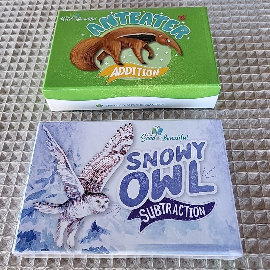 The Good and Beautiful Anteater Addition & Snowy Owl Subtraction Card Games