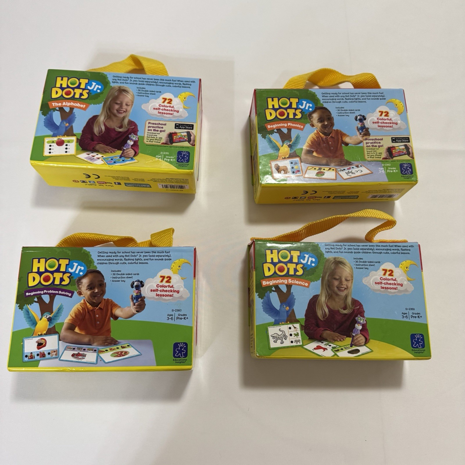 Lot Of 4 Hot Dots Jr Alphabet Problem Solving Phonics Science