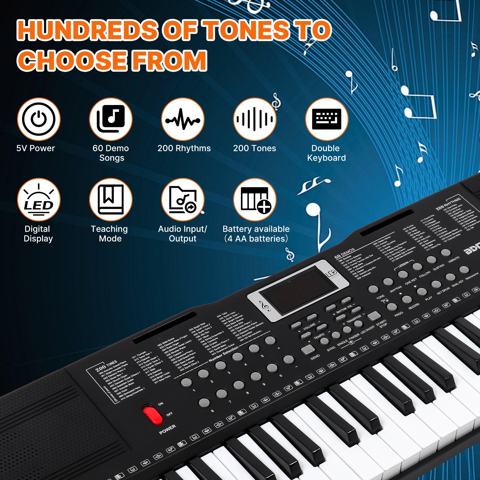 88 Key Electric Digital Piano Keyboard Weighted Key w/Pedal,Power Supply and Bag