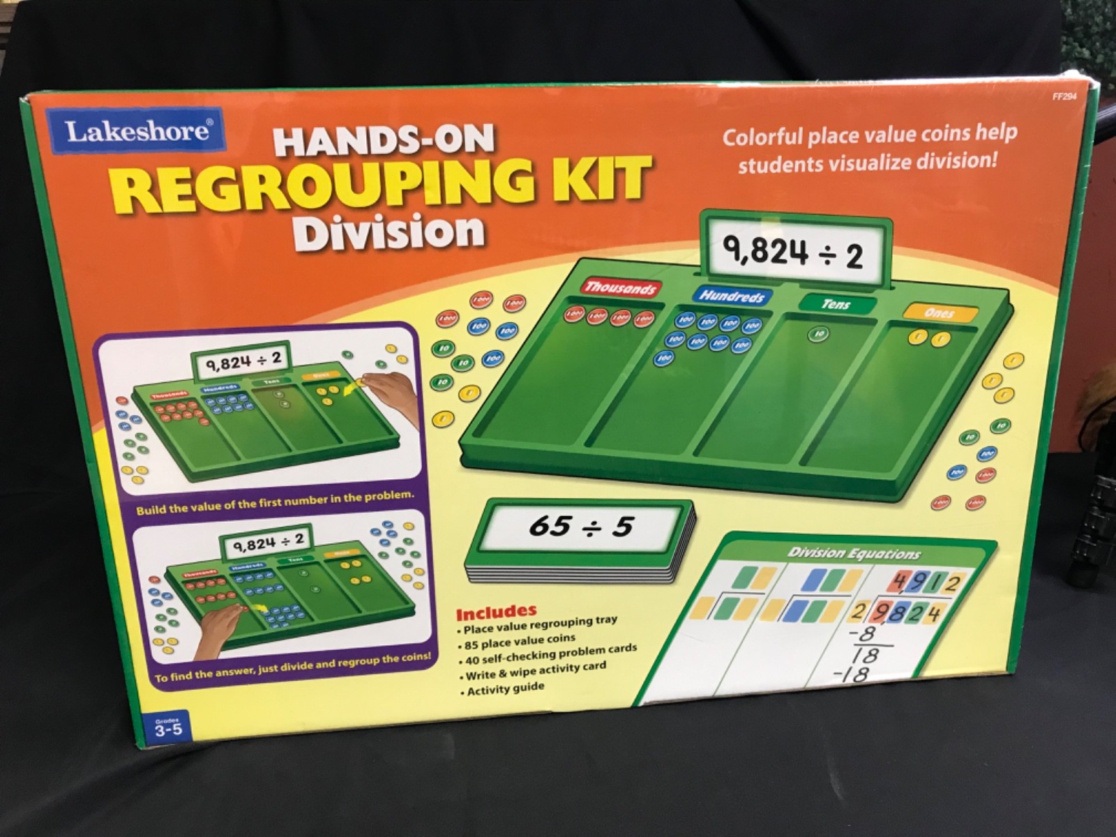 Lakeshore Hands-On Regrouping Kit Division Math Educational Set FF294 Ages 4-7