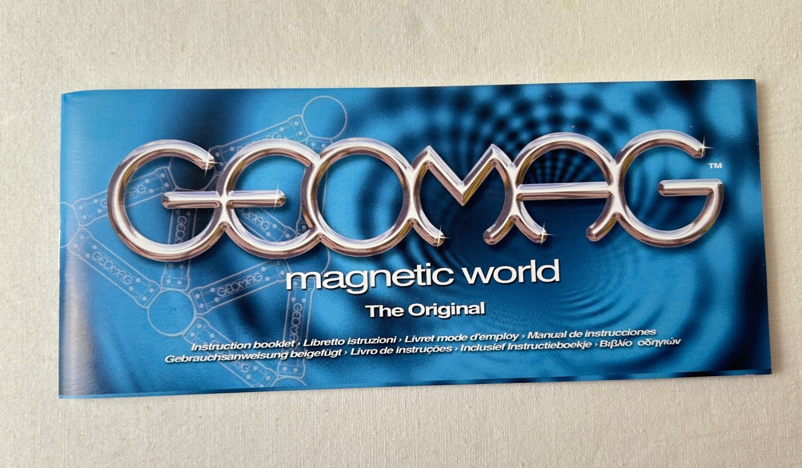 24 Geomag Blue Rods Magnetic World Original Switzerland Instruction Booklet