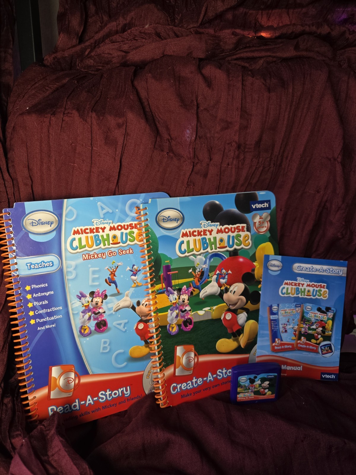 VTech Disney Create-A-Story Electronic Learning System w/ 4Story Books, 3+ Years