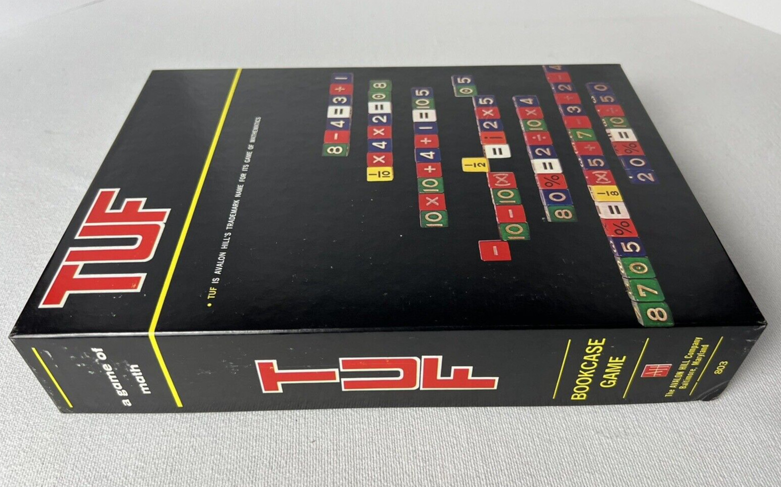 TUF: A Game of Mathematic Formulae, Avalon Hill 1967, wood components, COMPLETE