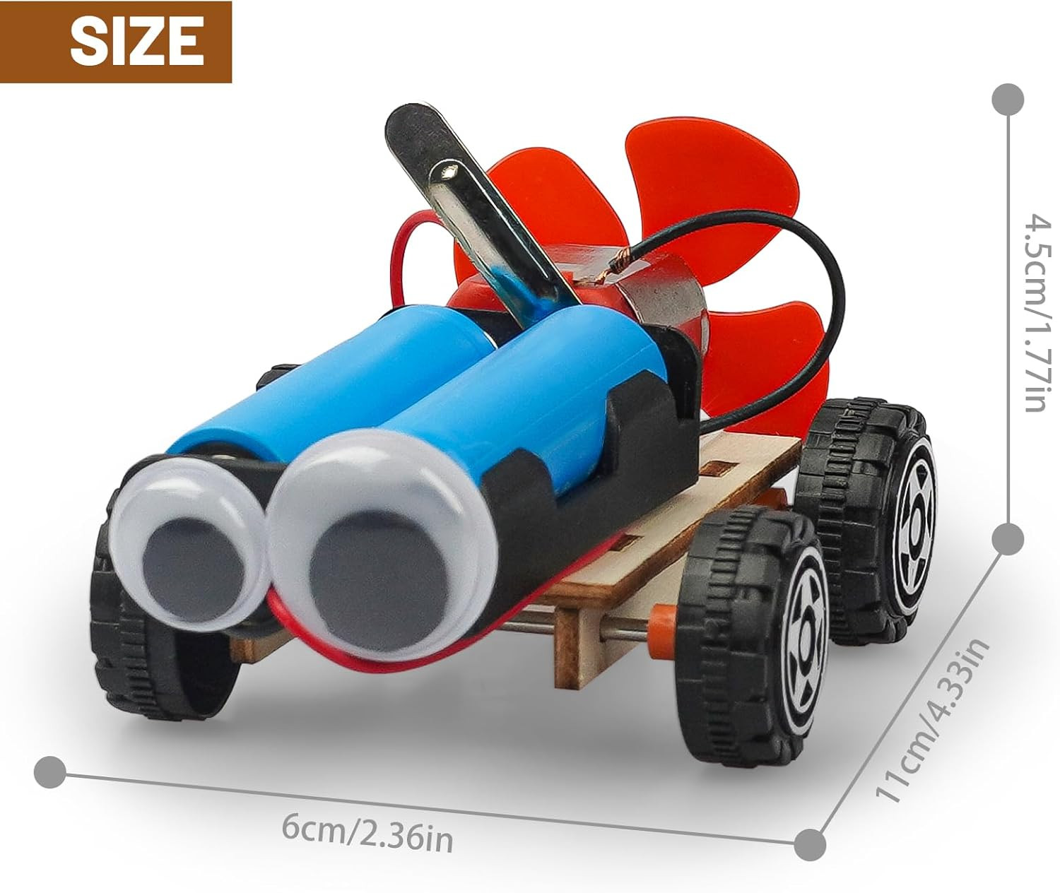 STEM Science Kits for Kids Age 8-12, 6 Set Wind-Powered Cars Science Experiments