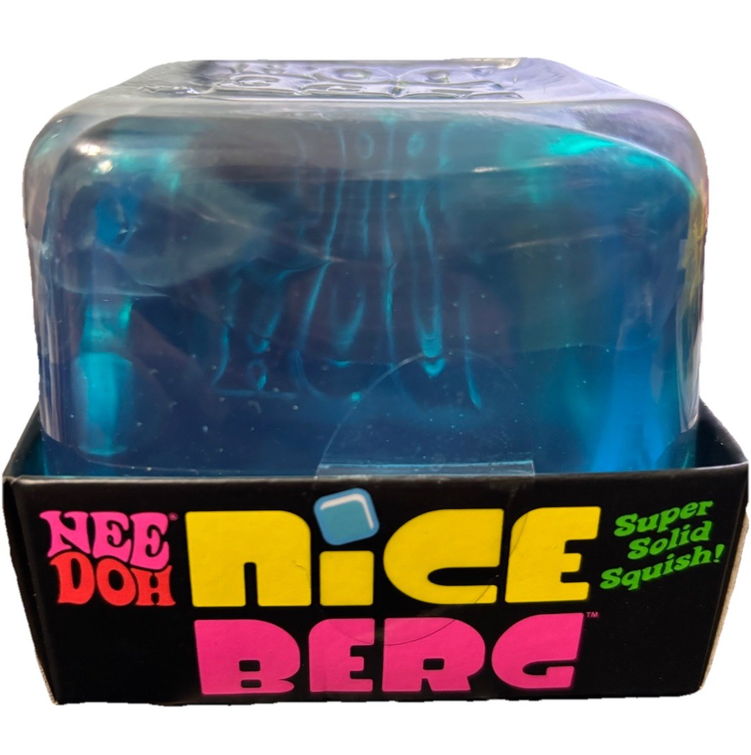 Authentic NeeDoh Nice Berg Blue XL Giant Nee Doh Niceberg Solid Squish Cube 1ct