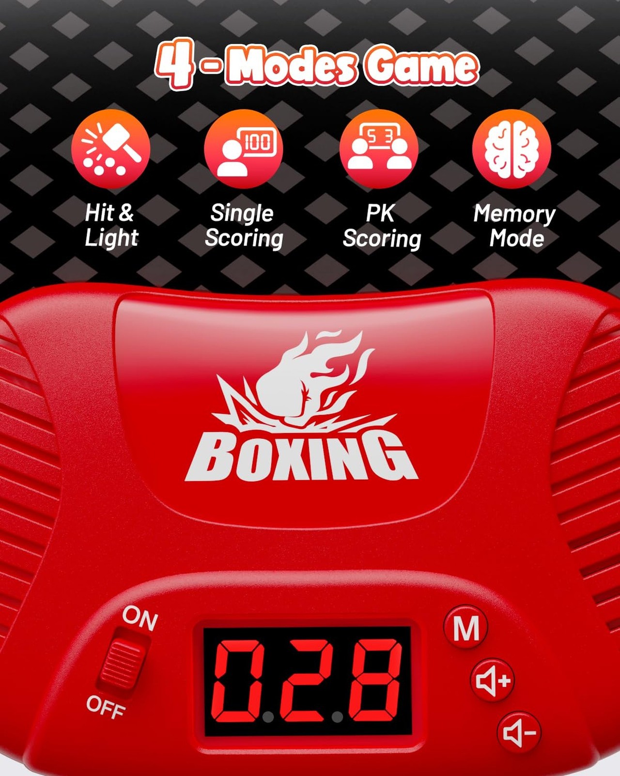 HopeRock Punching Bag for Kids, Boxing Set with Scoring, Light, Music, 4 Game…