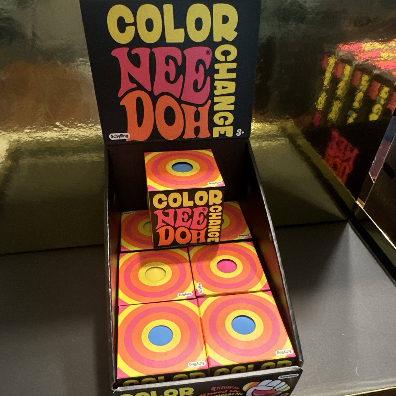 Schylling Color Nee Doh Color Change Tactile Squeeze Toy, Multicolor, Ages 3+