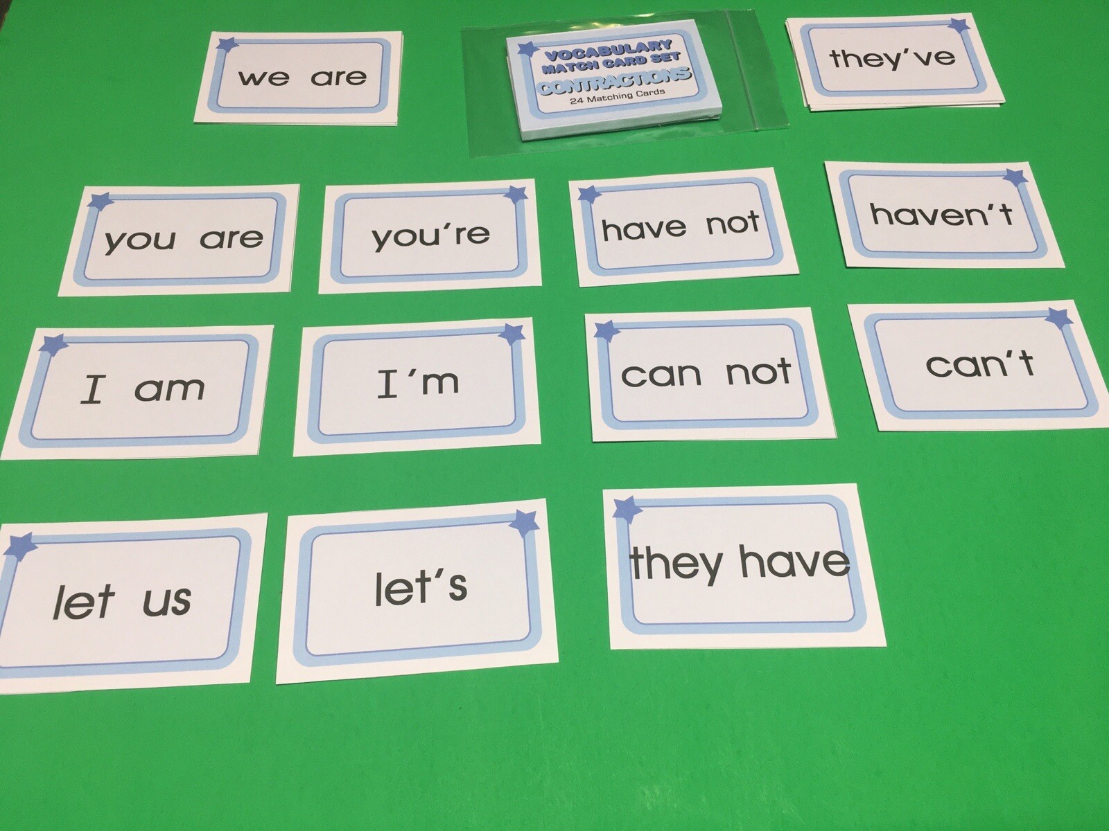 Contractions – Learning Flash Cards For Kids – Educational