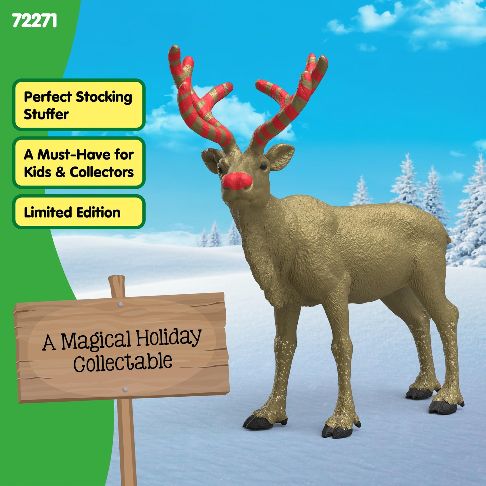SCHLEICH Wildlife Gold Dent Reindeer 72271