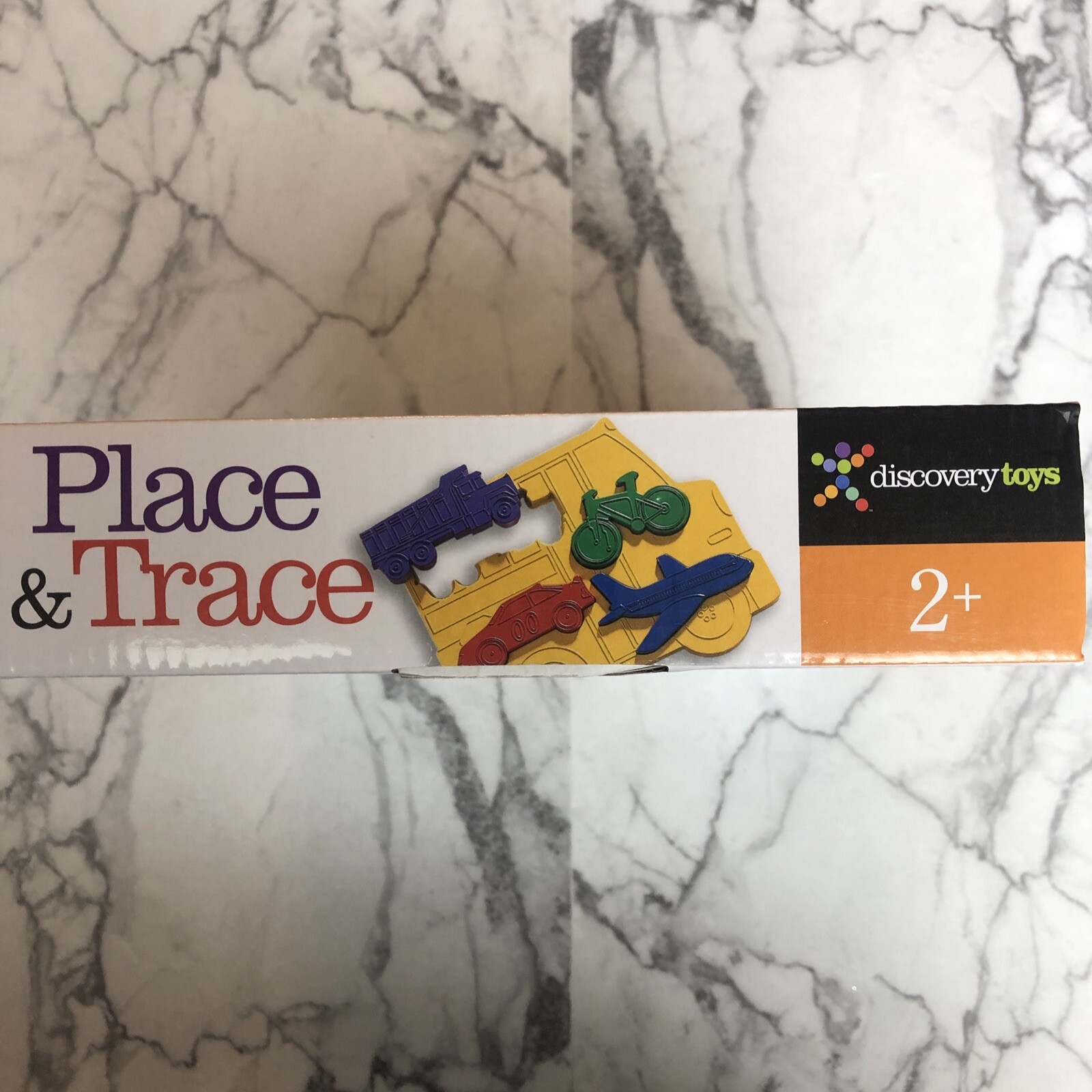 Discovery Toys Place & Trace Puzzle Stencil Shapes Set Educational Model 1987