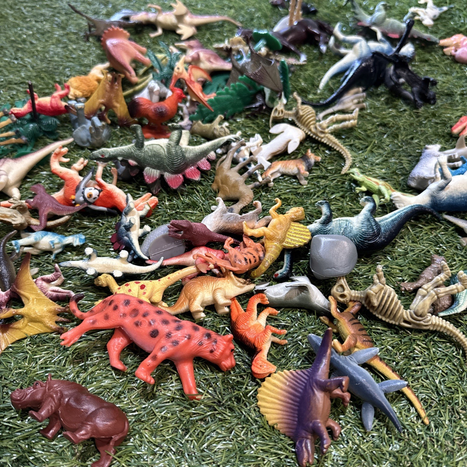 80+ Lot Rubber / Plastic Wild Animals Mini Dinos Farm Ocean Safari Bugs More