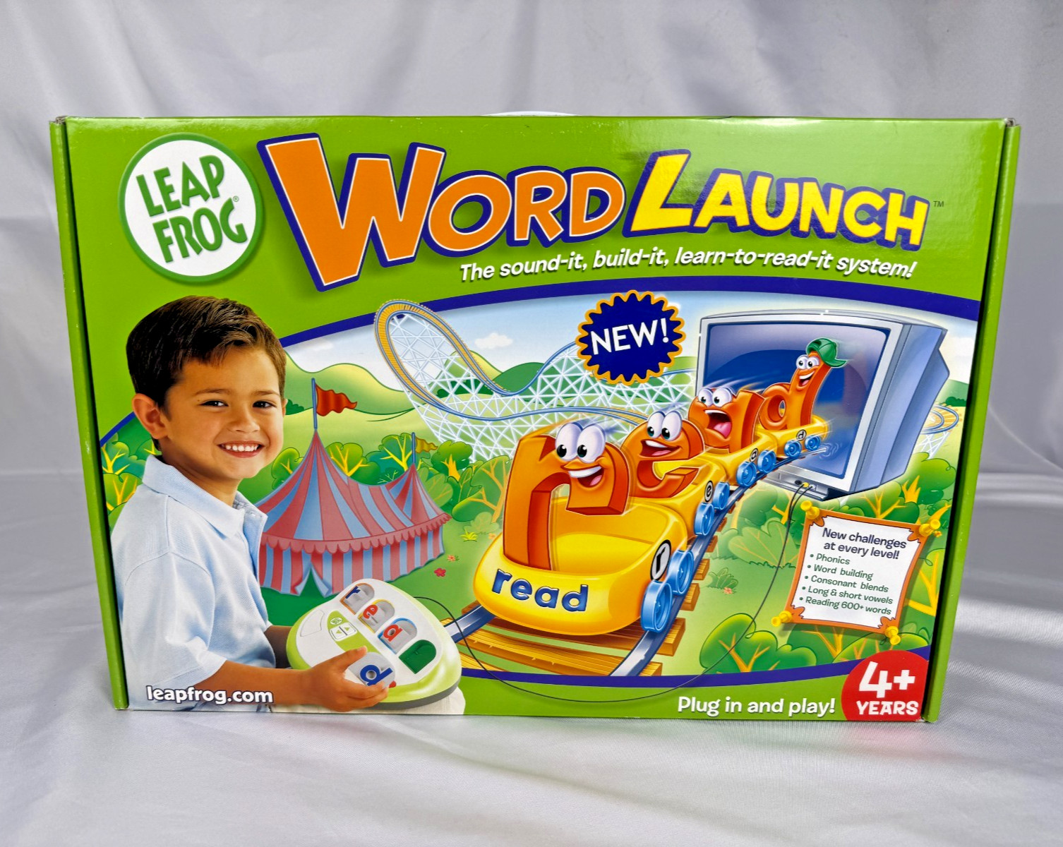 LeapFrog Word Launch – Reading Learning System TV Plug & Play Kids Game – New