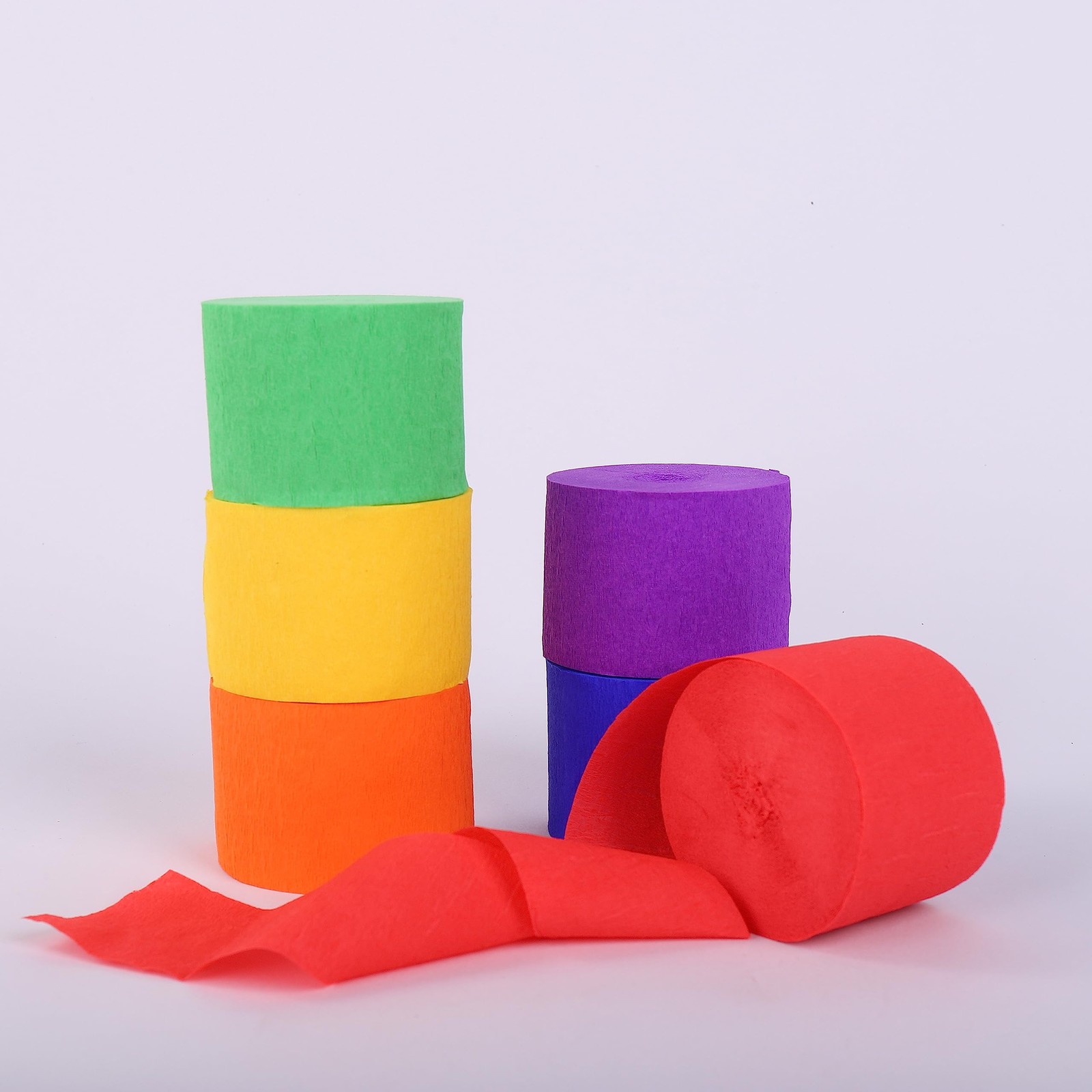 6 Rolls Rainbow Crepe Paper Streamers 492 Ft Party Birthday Wedding Decor 6 Colo