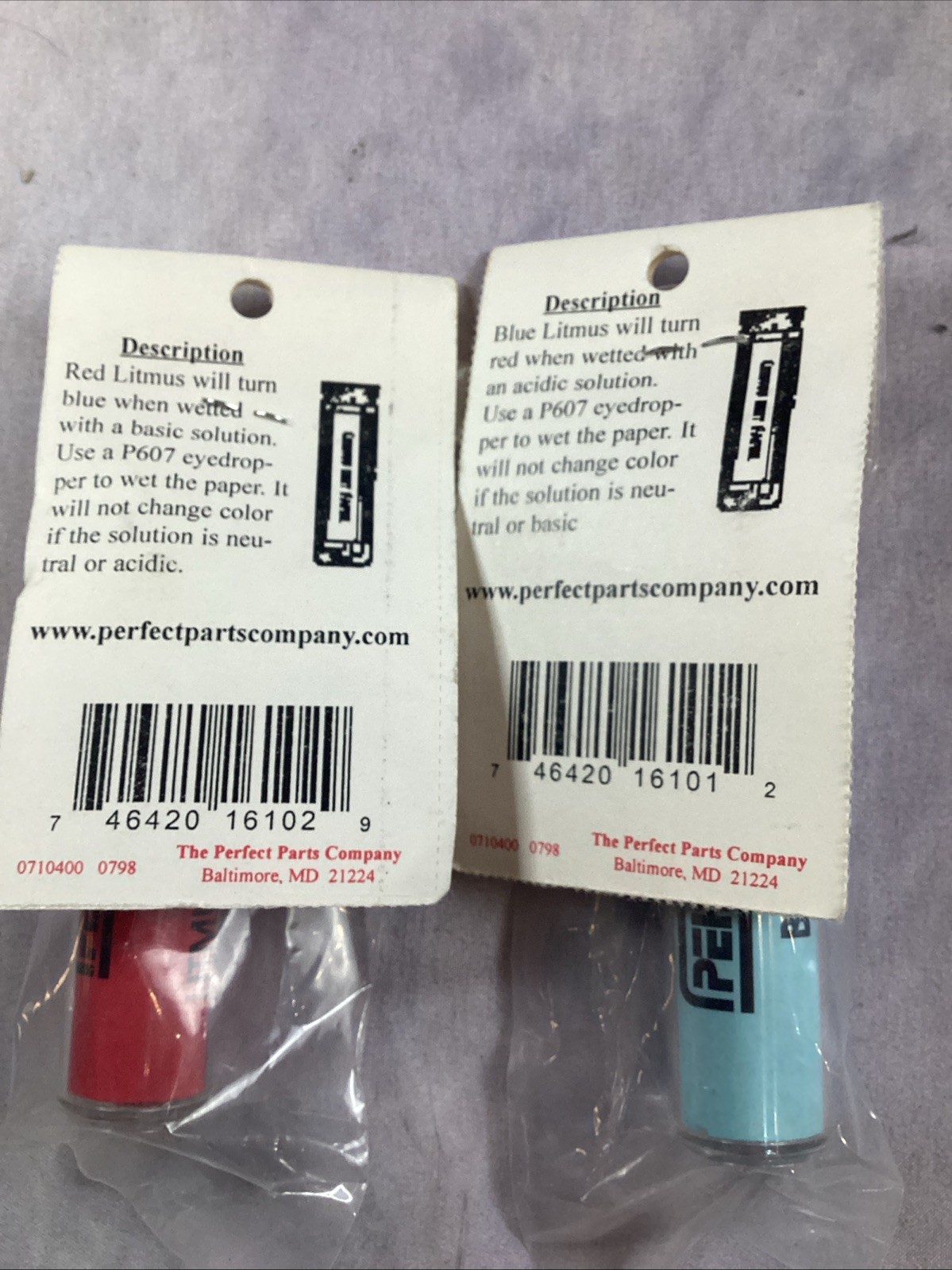 Lot Of 11 Blue & Red Perfect P610A Litmus Paper