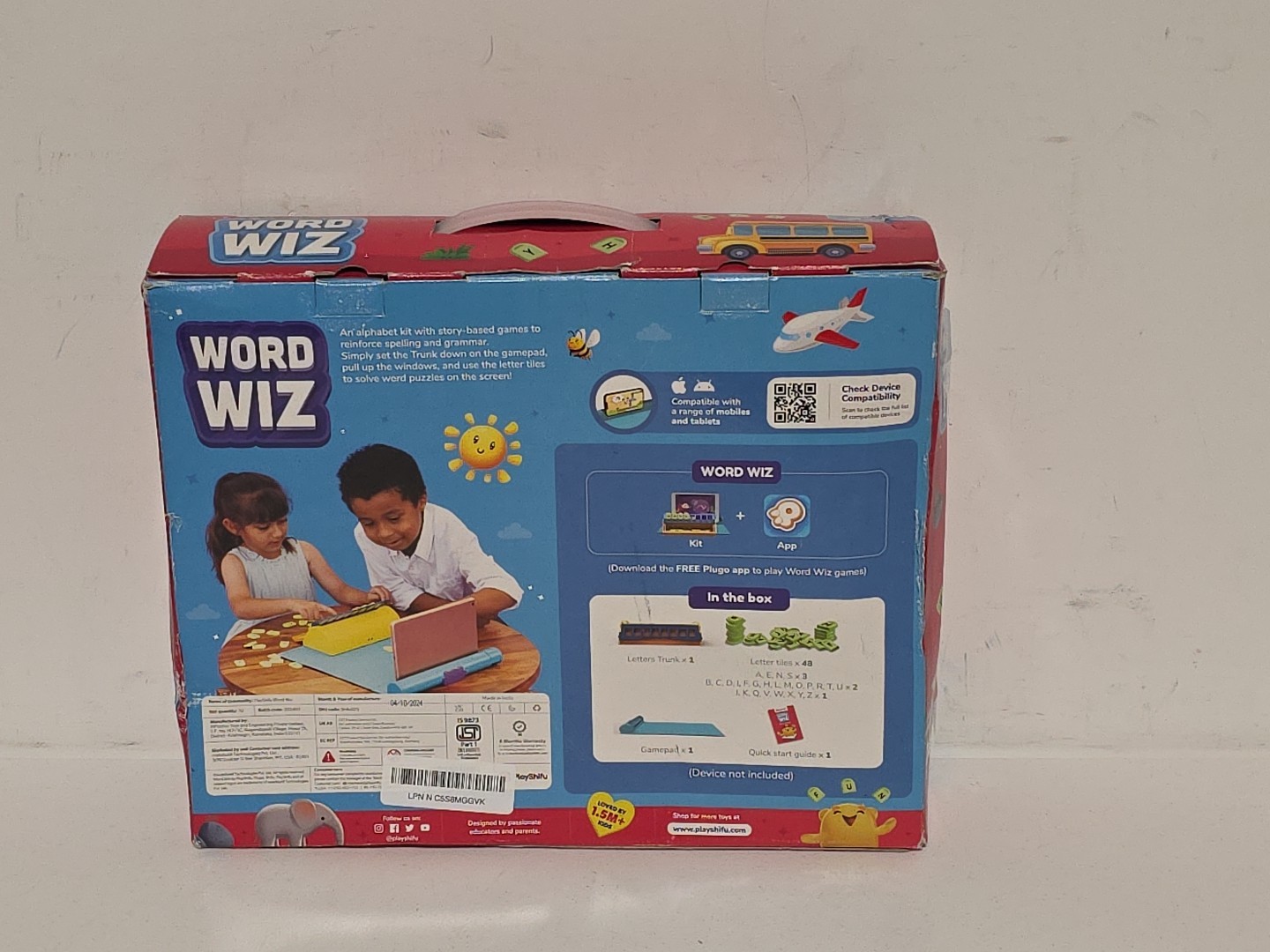 PlayShifu Word Wiz/Smart Kit/Letters & Words/Spelling Used No Instructions