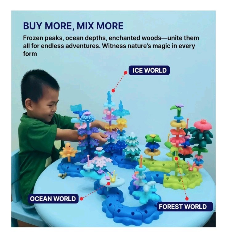 STEM Educational Ocean World Toy Kit with Octopus for Ages 3-5