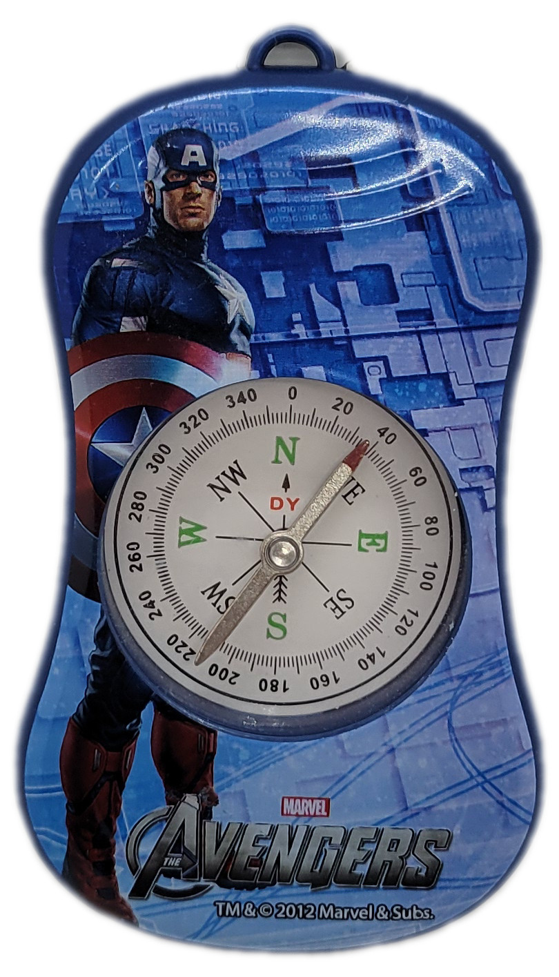 Marvel Avengers Captain America Compass with Belt Clip MID #0010812