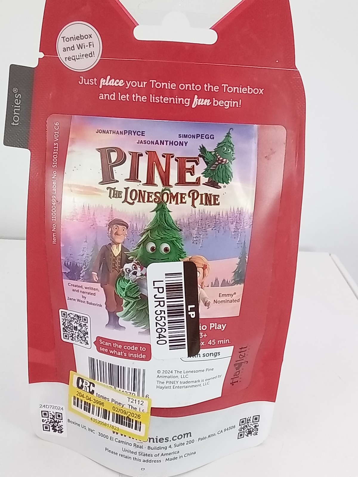 🌲 Piney: The Lonesome Pine Tonies Figure – US Release For Toniebox Players 🌲