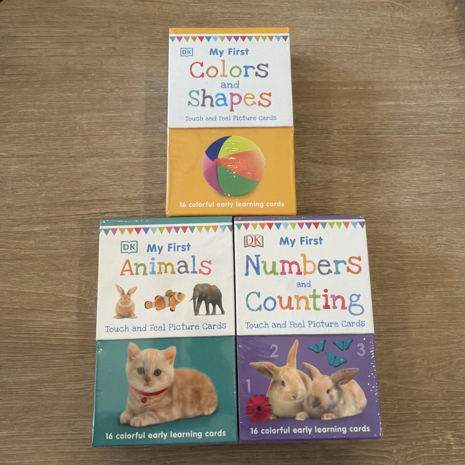 DK My First Colors and Shapes, Animals Touch & Feel, Numbers Counting – 3 Pack