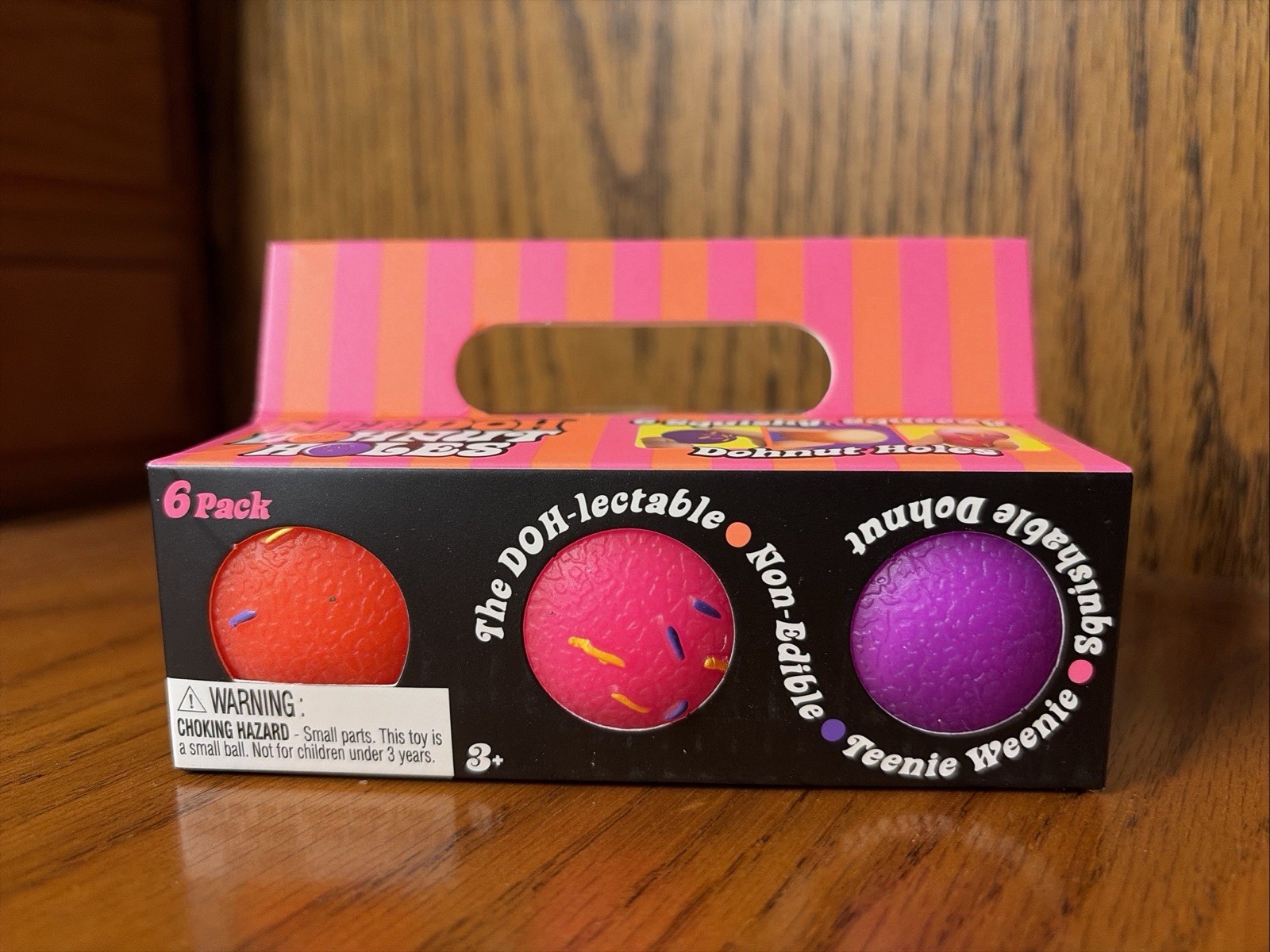 NeeDoh 6 Pack Donut Holes Squishy Squeezy Multi Color NEW In Box