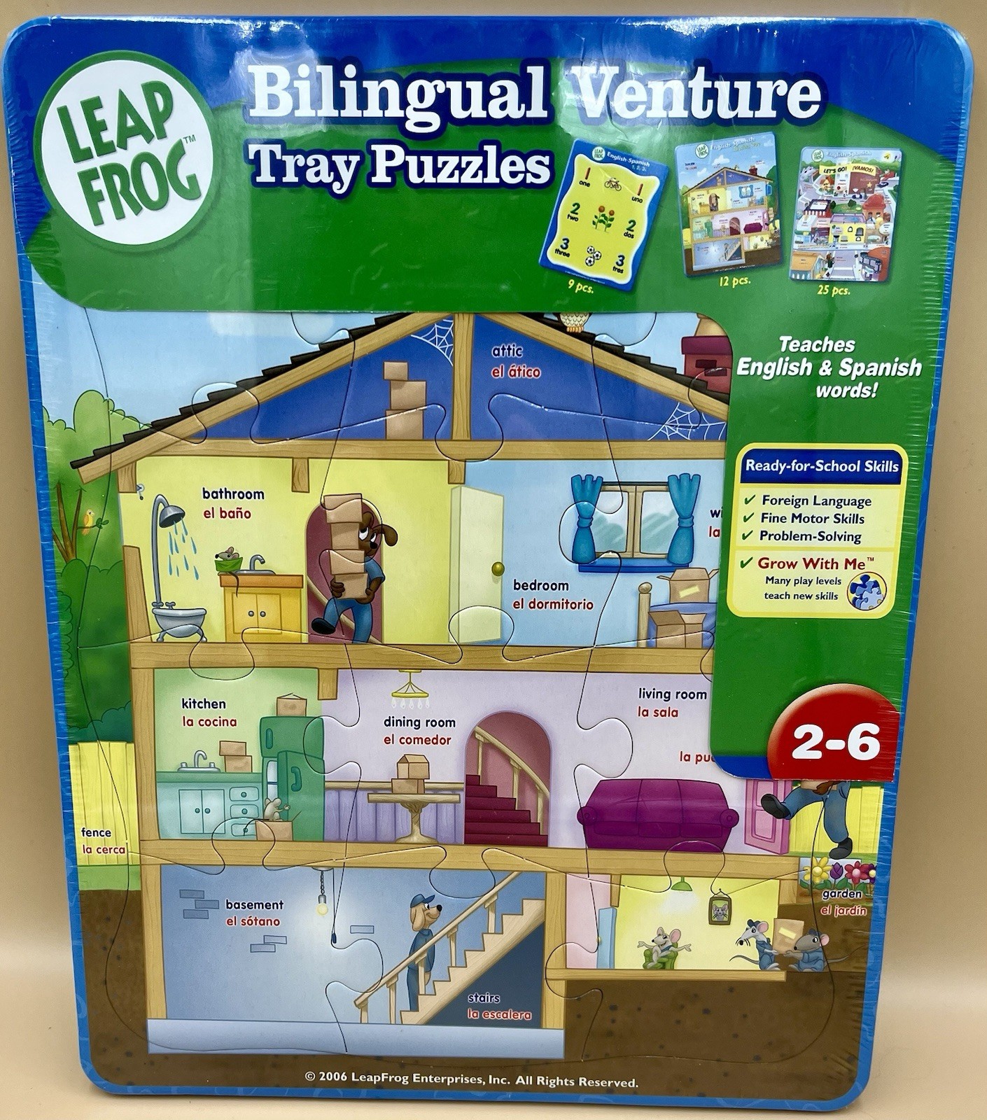 Set Of 3 Leap Frog Bilingual Spanish English Kids Puzzles Ages 2-6 New Sealed