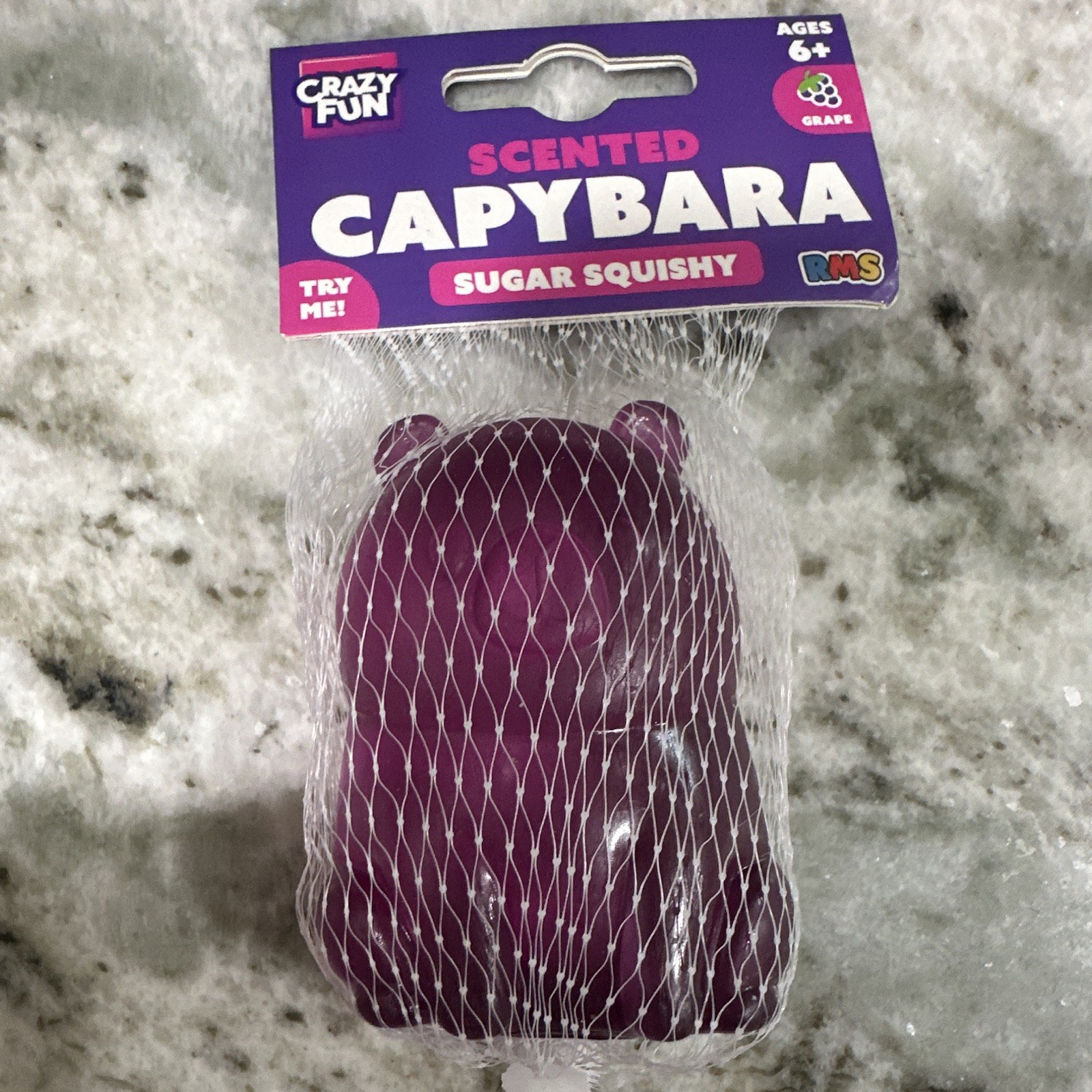 Crazy Fun Scented Sugar Squishy 2 Pack Capybara Purple + Bear Red Ages 6+