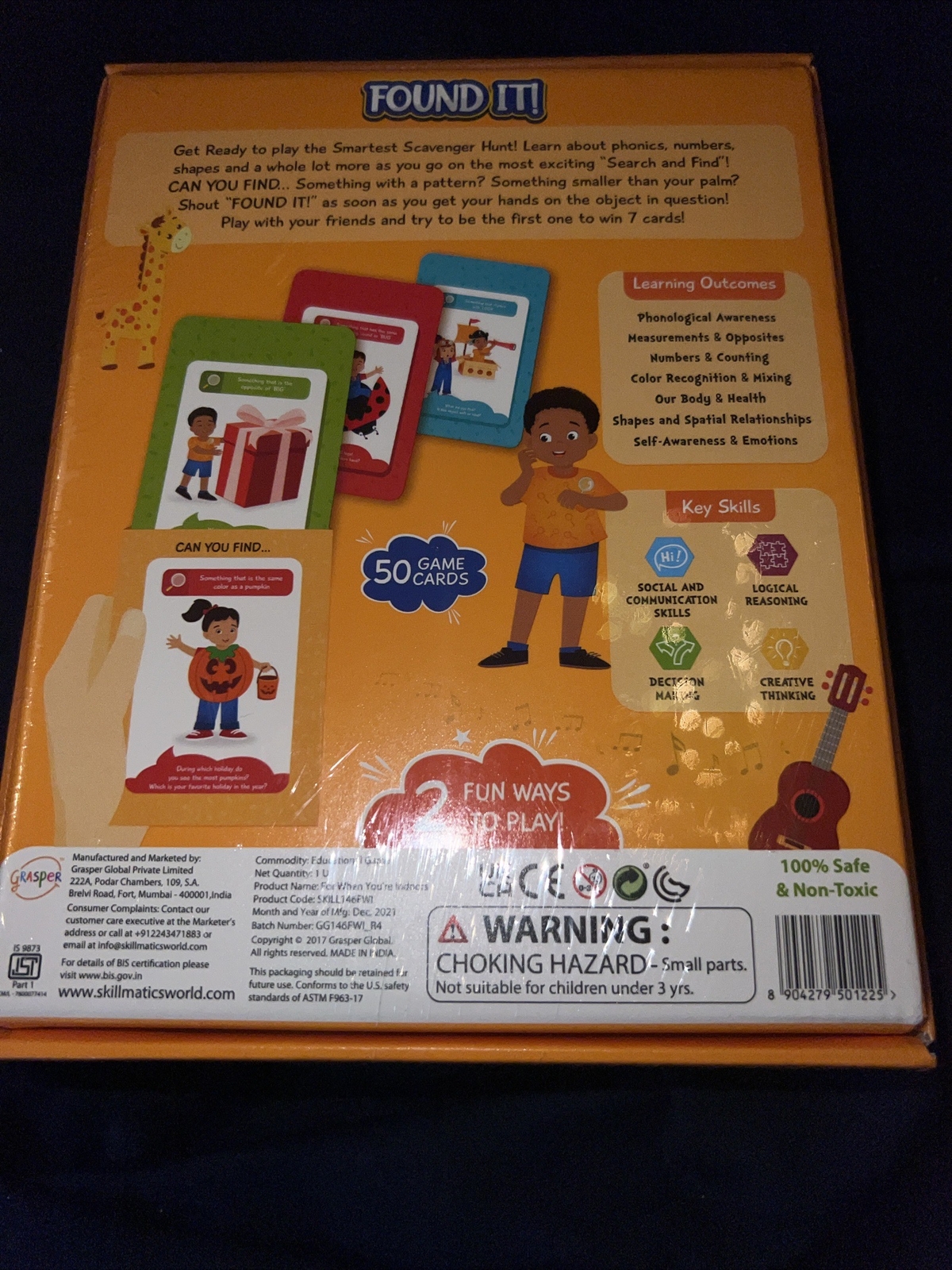Skillmatics Card Game FOUND IT Indoor Scavenger Hunt Educational NIB.