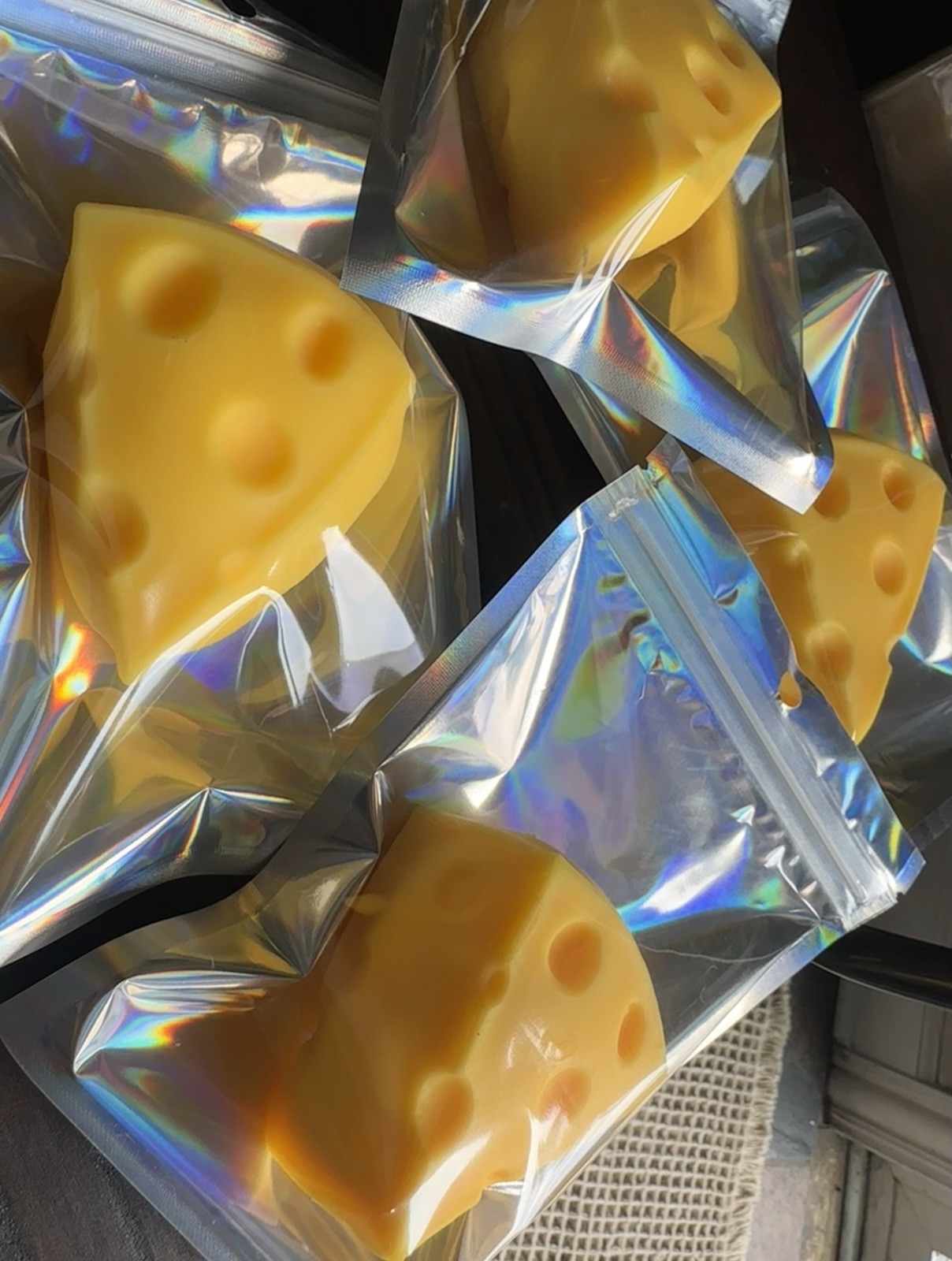 Squishy Cheese Block Stress Ball Like Nee Doh Soft Squeeze Like Sunny Days Gel