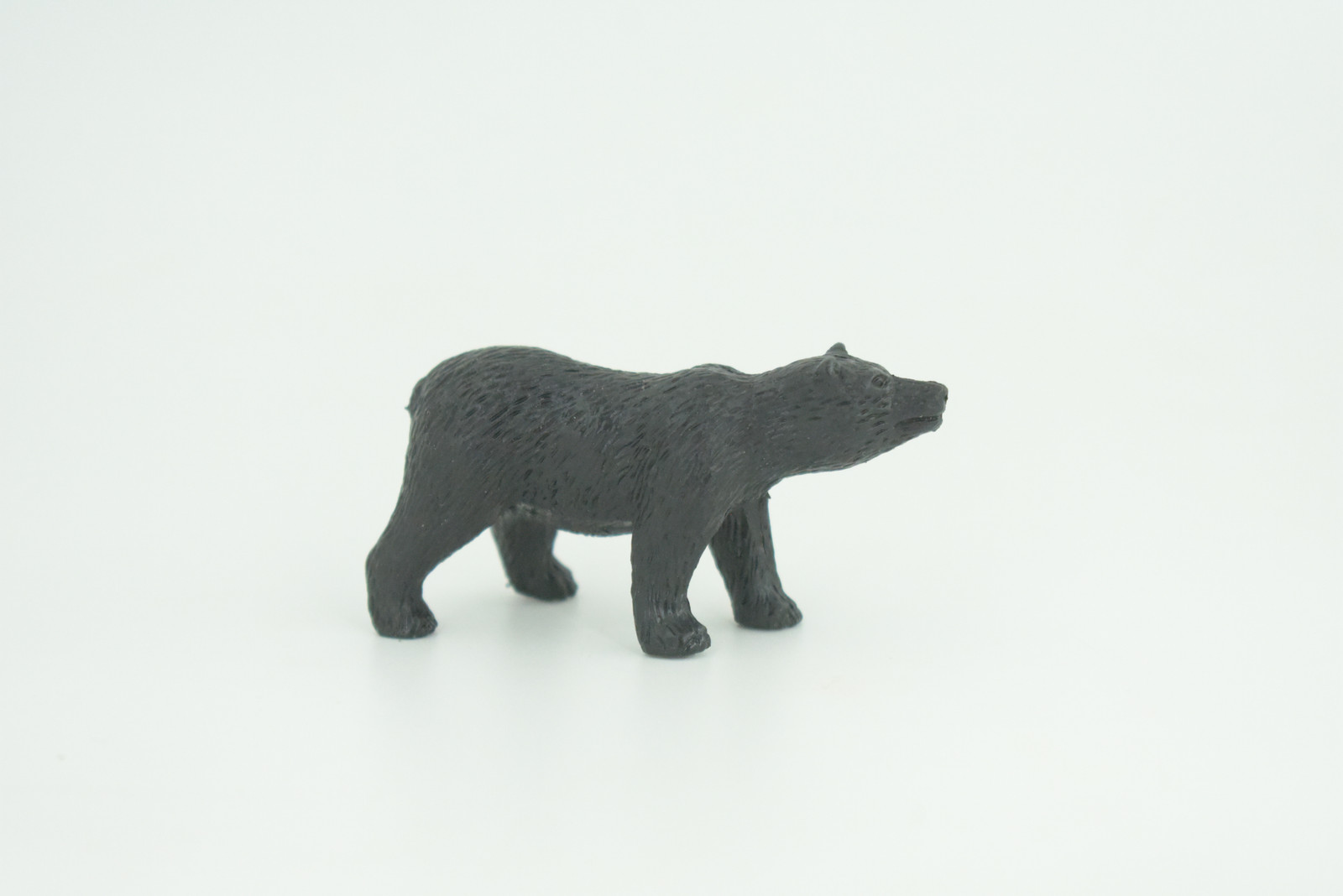 Black Bear Toy, Realistic Hand Painted Rubber Bear Model 2 1/4 Inches F3545 B17