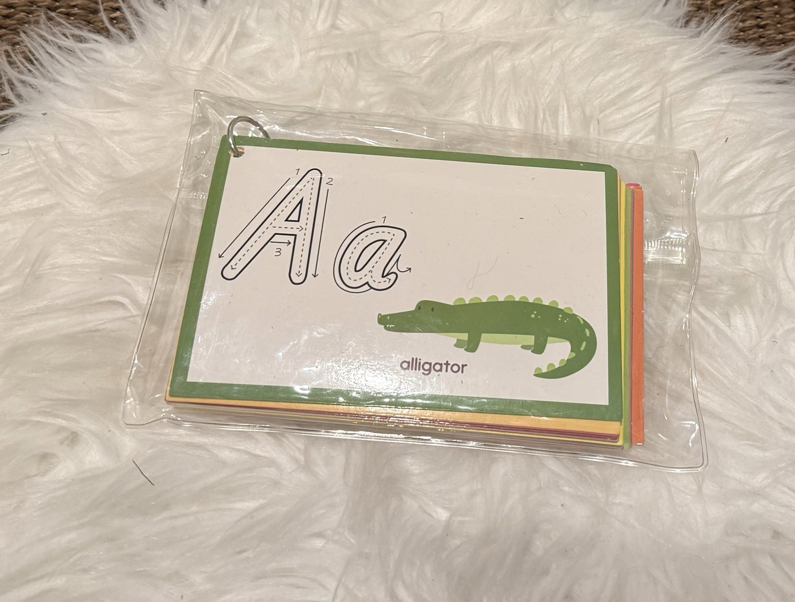 26 cards – Full color Alphabet cards- Pre school Kindergarten Letters -cardstock