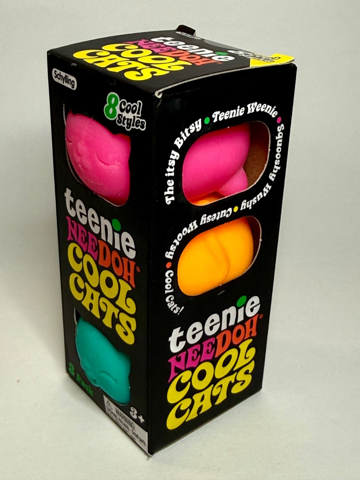 AUTHENTIC Teenie NeeDoh Cool Cats 🐱 3 Pack Viral Squishy Fidget Sensory Toy